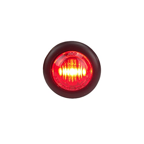 LONG HAUL 3/4in Red LED Marker Lights Black Trim & Connector Ends, 10 Pack, Acrylic