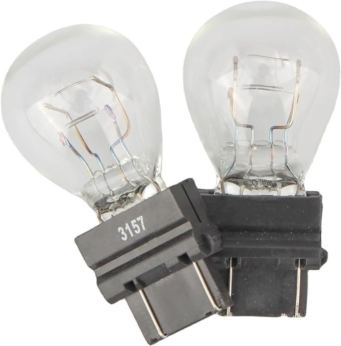 Piumeif 3157/3457 Tail/Brake Light Bulbs, 12V 27/7W, Yellow Light, Pack of 2