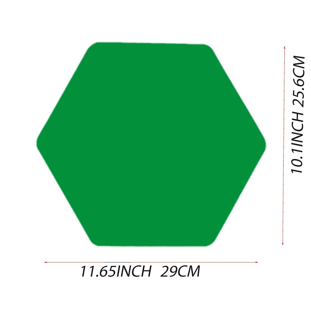 24 Pack 11 inch Color Dry Wipe Circle Removable Dry Erase Circles, whiteboard Marking Vinyl Sticker dot Wall Decal Wall Decal School Classroom Student Table (Hexagon)