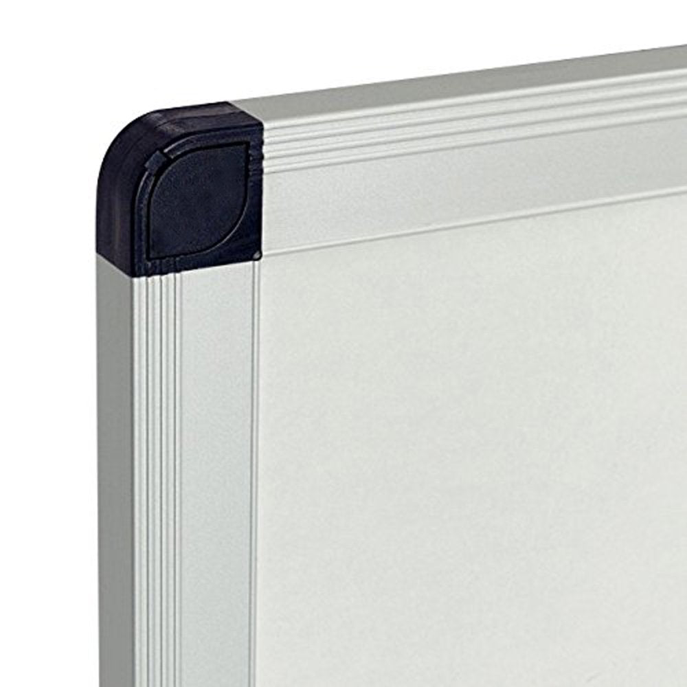 VIZ-PRO Porcelain Magnetic Dry-Erase Whiteboard, 24 X 18 Inches, 3 Pack, Silver Aluminiuim Frame