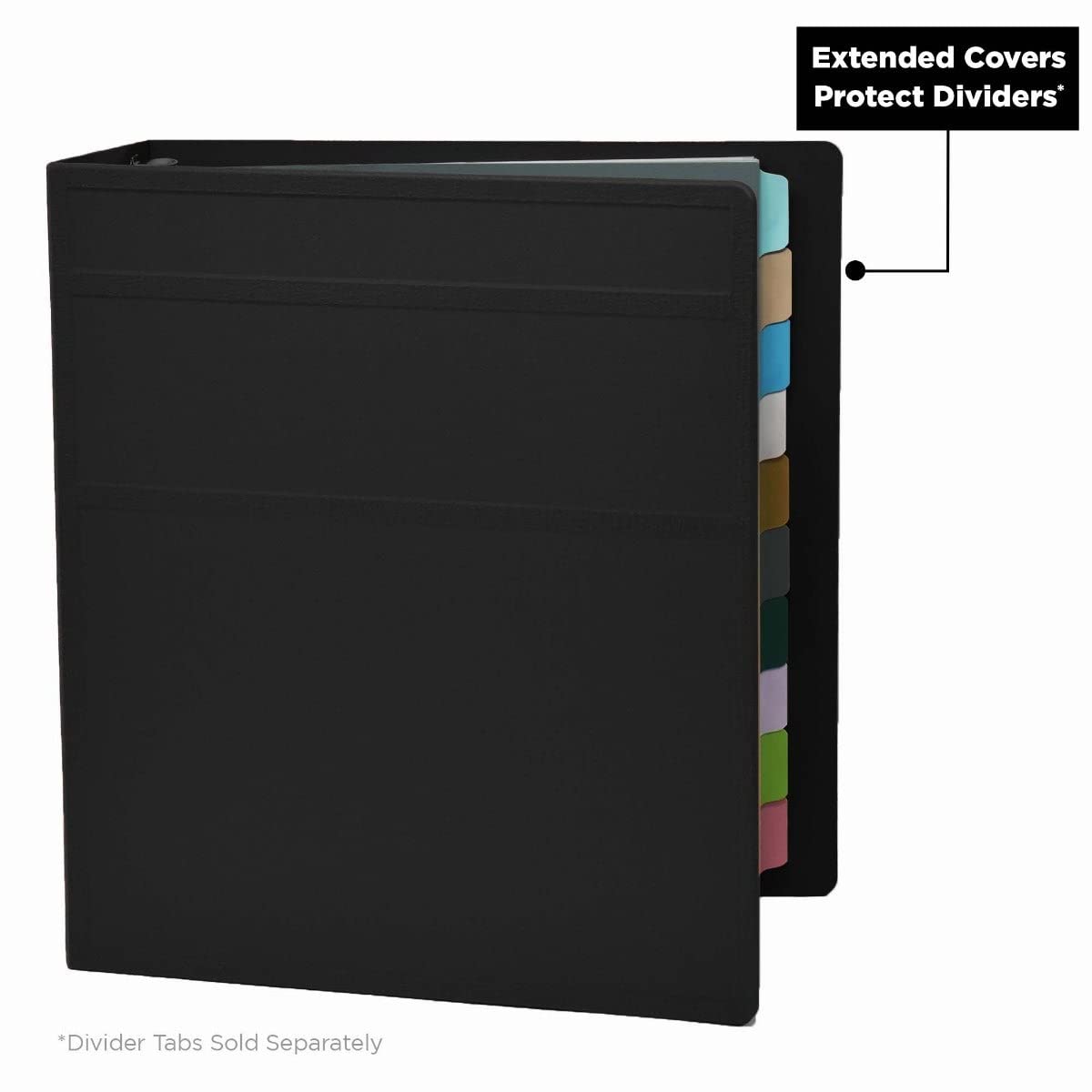 Carstens 2-Inch Heavy Duty 3-Ring Binder - Side Opening, Black, Durable Plastic, Precision No-Gap Rings, Waterproof Covers, No Pockets, Holds 300 Letter-Sized Sheets, BPA-Free, Made in USA (5829-3R)