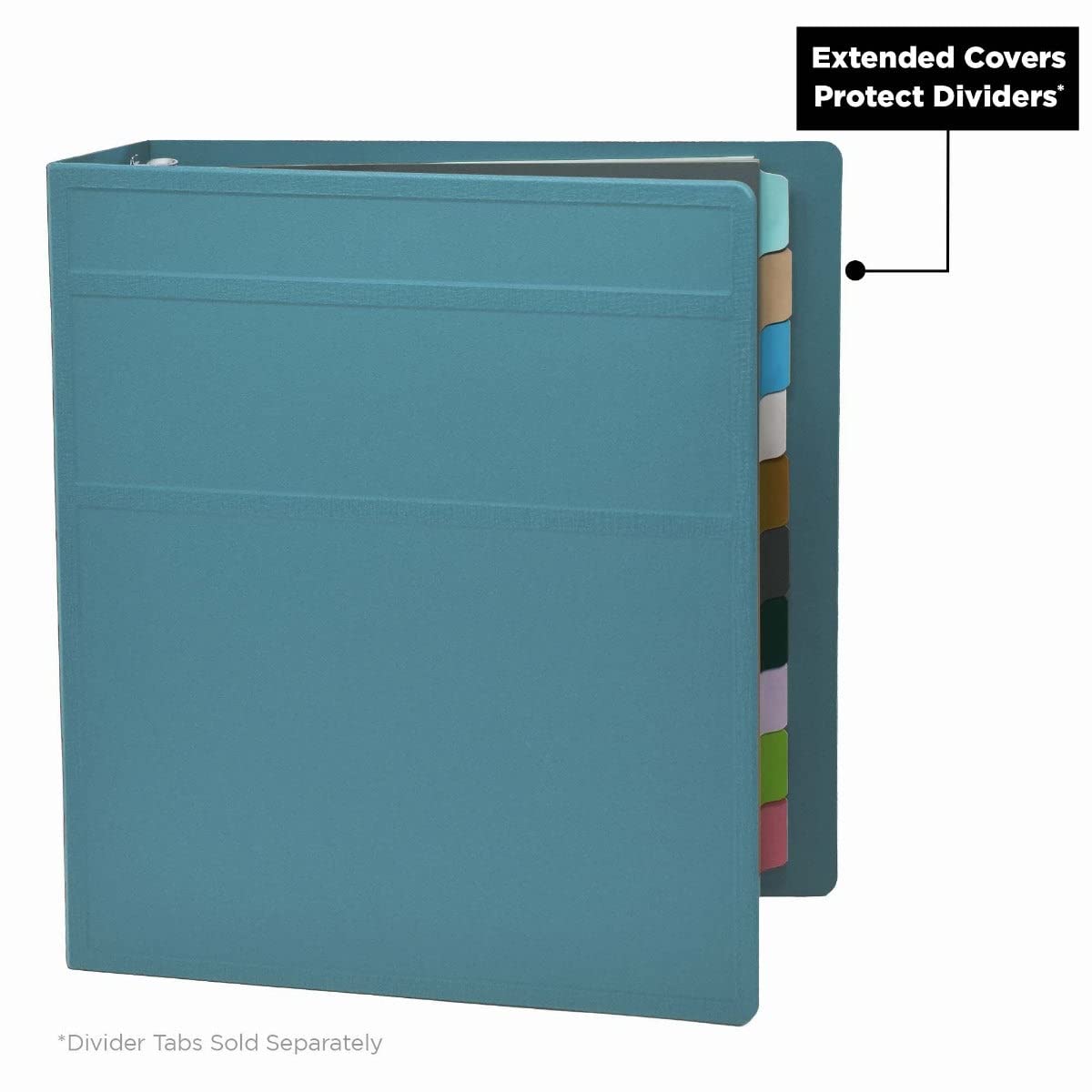 Carstens 2-Inch Heavy Duty 3-Ring Binder - Side Opening, Powder Blue, Durable Plastic, Precision No-Gap Rings, Waterproof Cover, No Pockets, Holds 300 US Letter Sheets, BPA-Free, Made in USA (2824-3R)