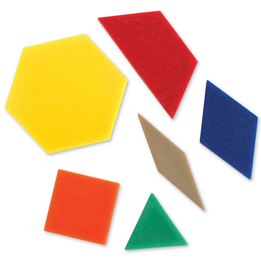 Learning Resources Pattern Blocks Smart Pack, Developmental Toy, Shapes, Patterns, 50 Pieces (Pack of 2)