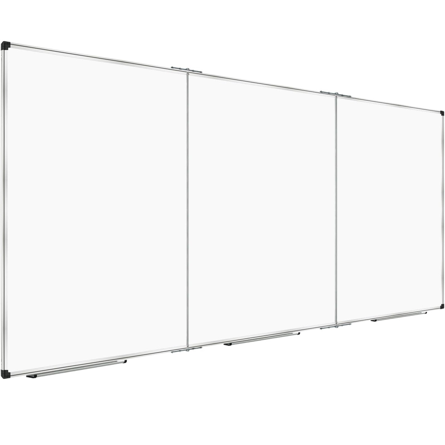 XBoard Extra Large Magnetic Whiteboard 96 x 48 Inch, Giant Foldable Dry Erase White Board with Aluminium Frame & Marker Tray 8' x 4' | Wall Mounted Tri Folding Message Presentation Board