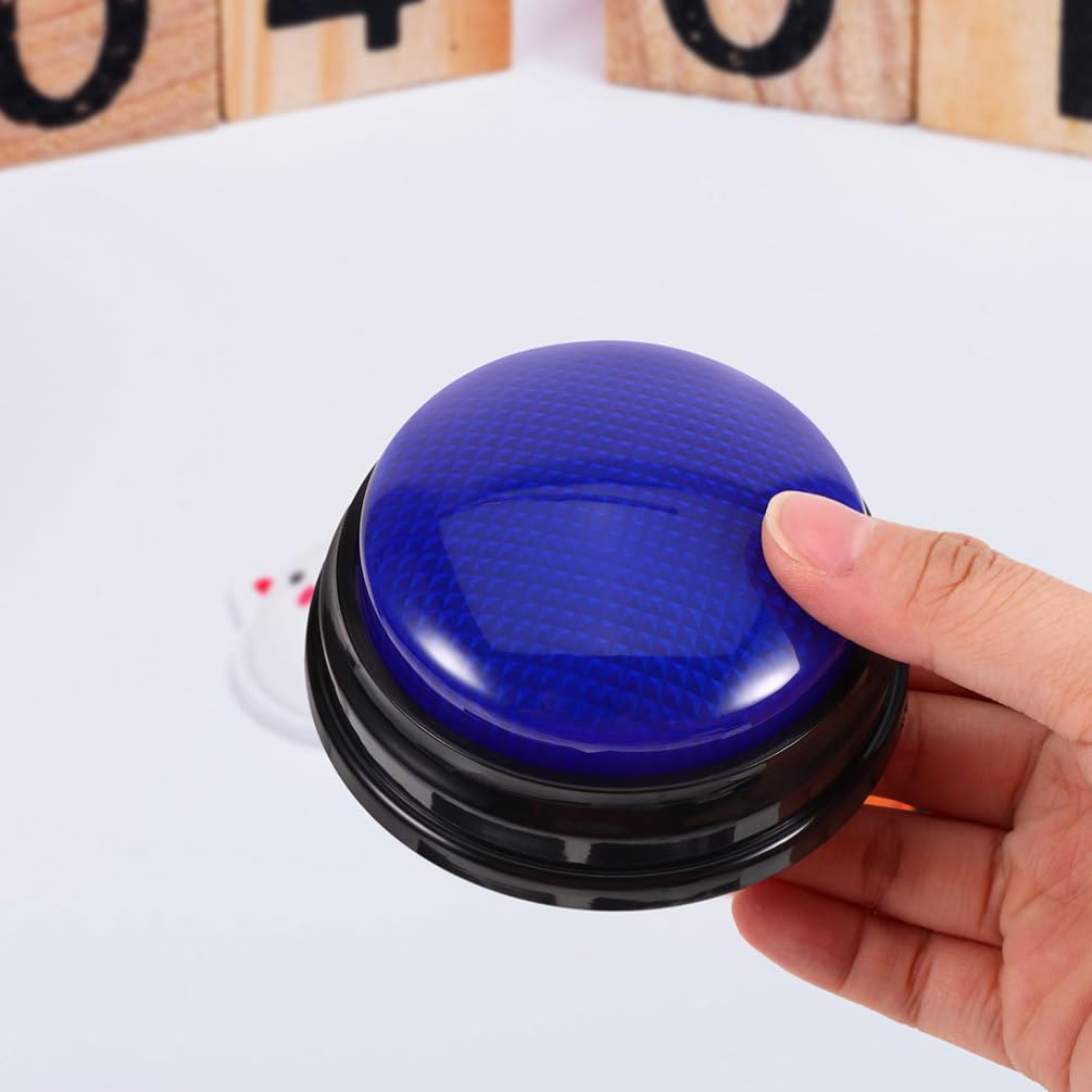 Toyvian Voice Button Game Buzzers with Lights and Sound 2 Pack Party Buttons for Interactive Games and Entertainment 3.54 Inch Ideal for Family Classroom and Trivia Activities