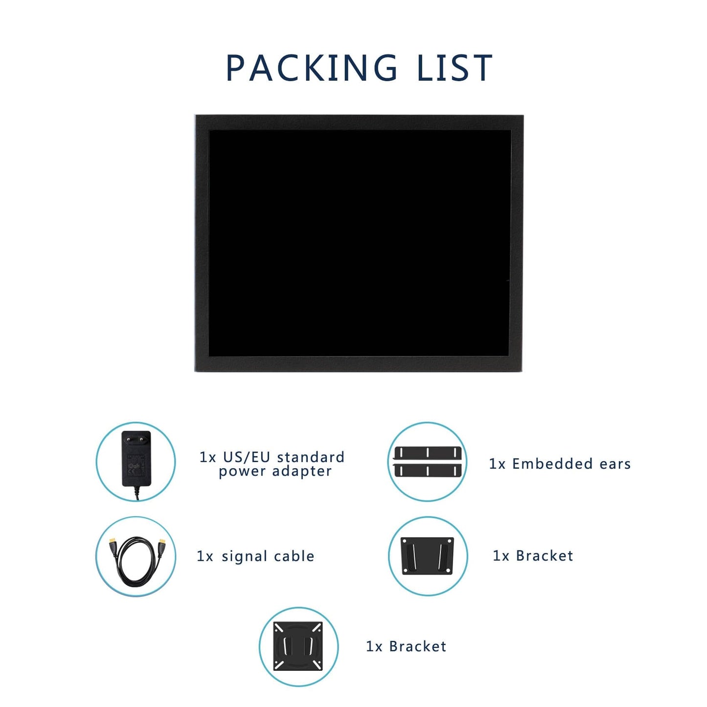 VSDISPLAY 15 Inch 1024x768 LCD Monitor 1000 Nits High Brightness IPS Screen with H/D DVI VGA as Outdoor Industrial Extra Display