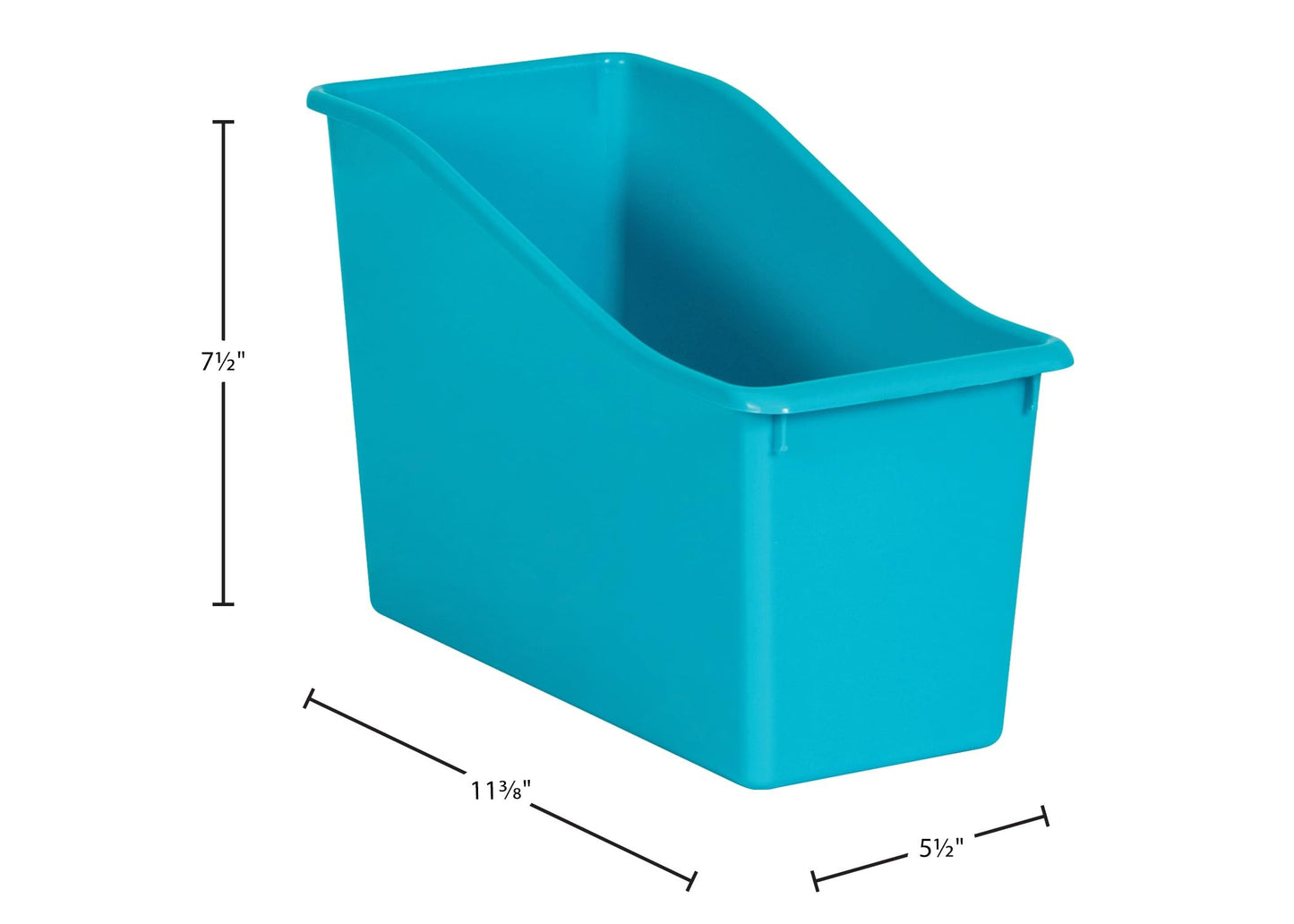Teacher Created Resources Teal Plastic Book Bin 6-Pack (TCR2088556)