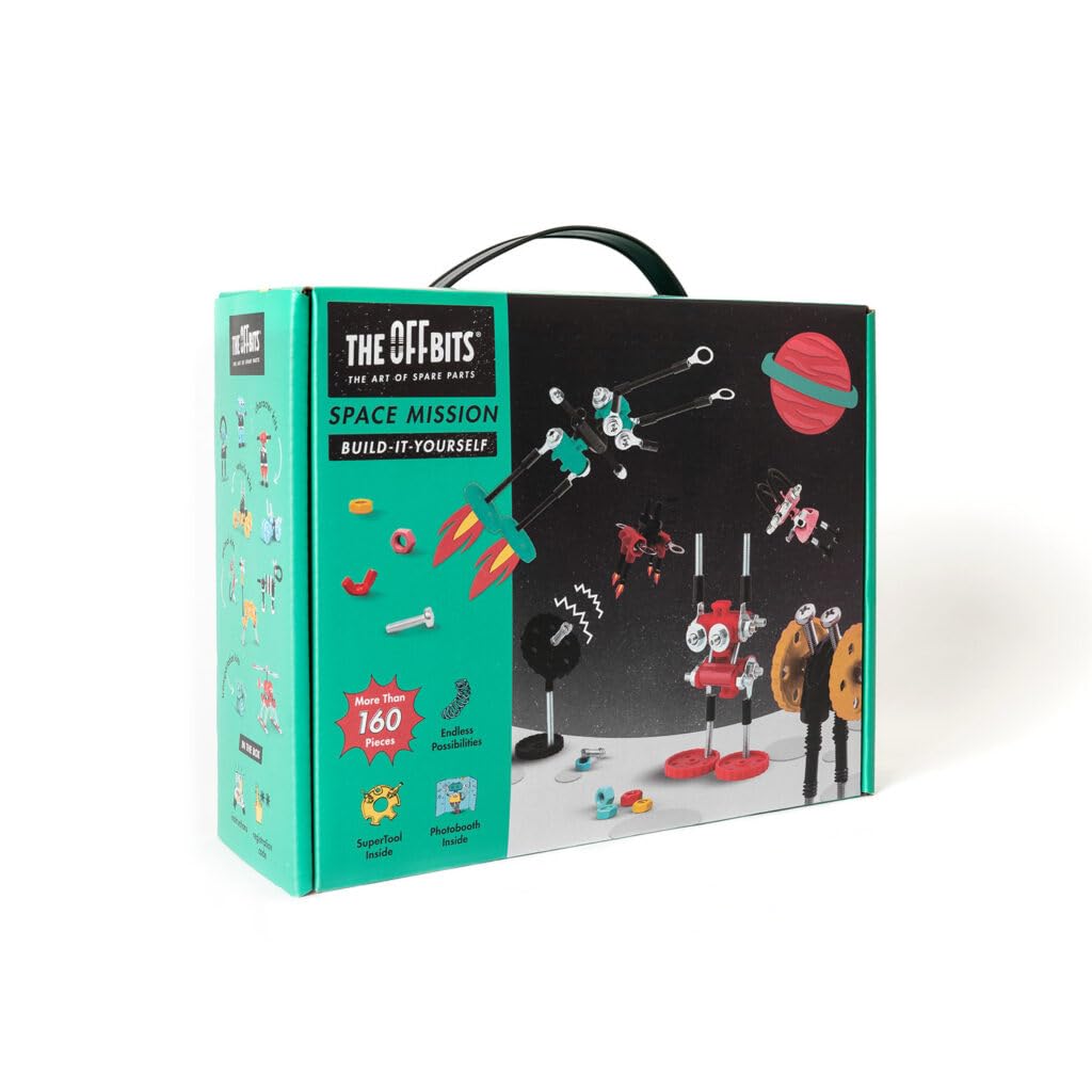 The Off Bits Space Mission Educational Build Your Own Robot Toy, Stem Building Toys for Boys and Girls, Valentine Birthday Gift for Kids Montessori Play Kit, Steam Toys for Kids Ages 6 7 8 9+
