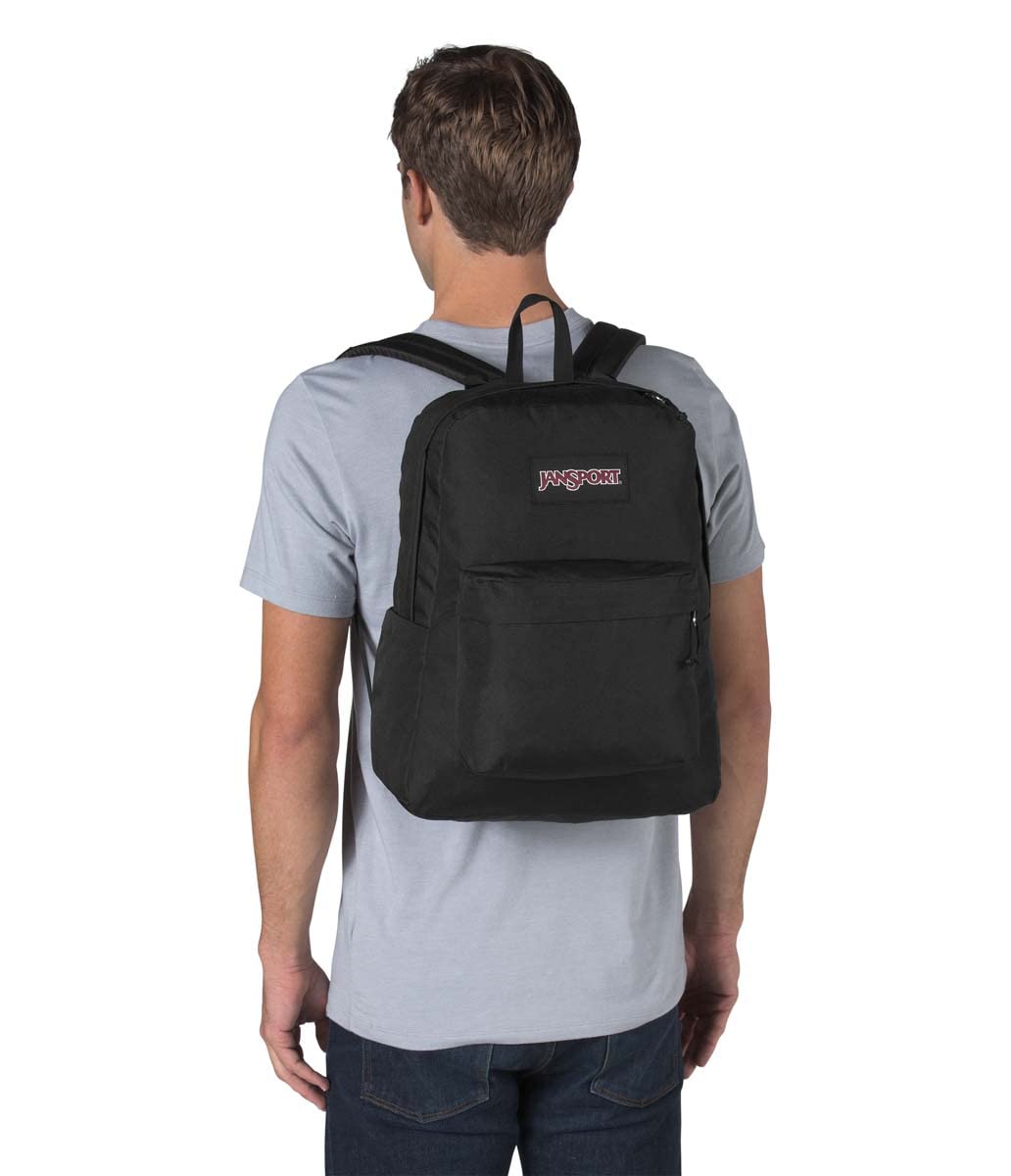 JanSport SuperBreak Plus Backpack with Padded 15-inch Laptop Sleeve and Integrated Bottle Pocket - Spacious and Durable Daypack for Work and Travel - Black