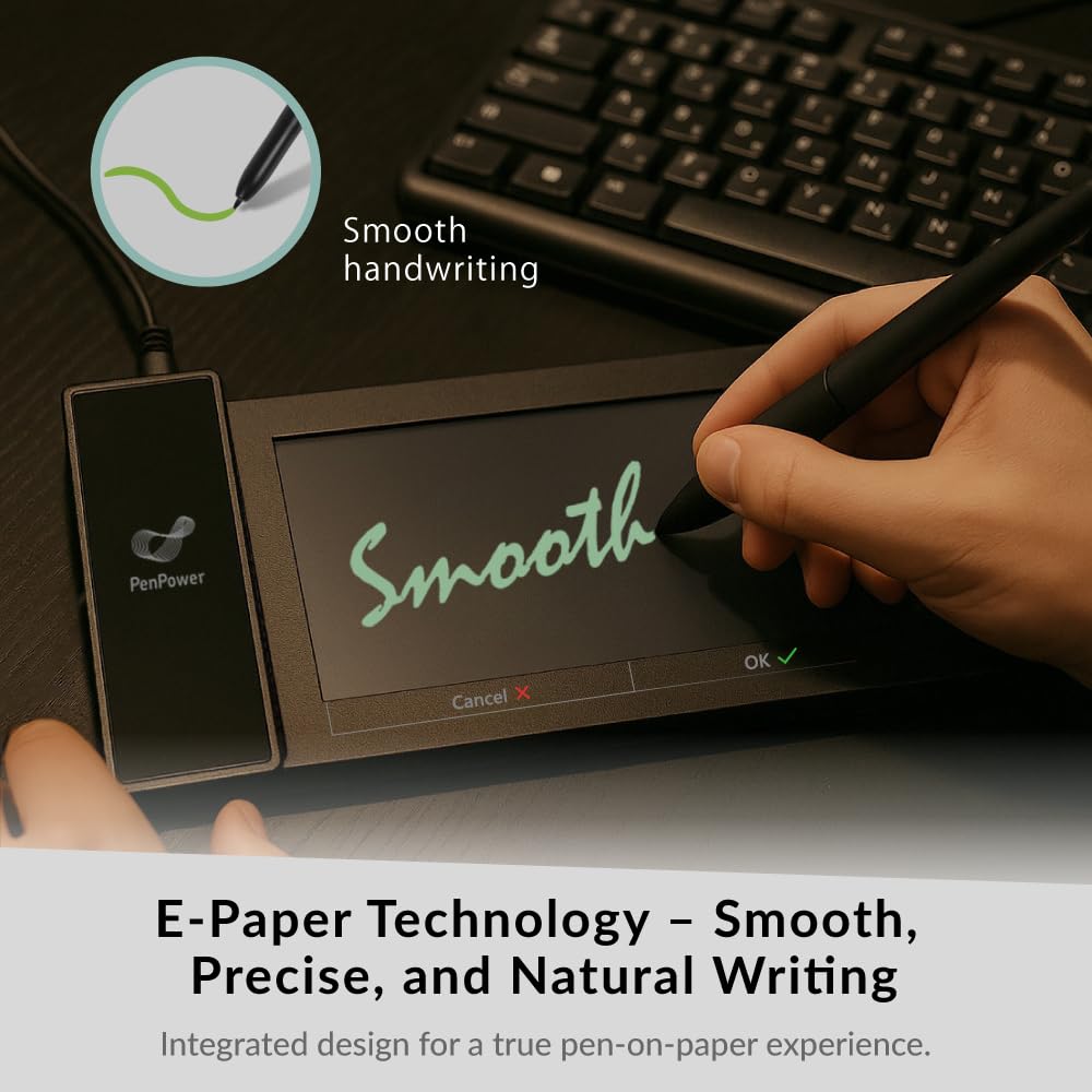 PenPower ePaper SignPad - e-Signature on MS Word, PDF, JPG and PNG with timestamp