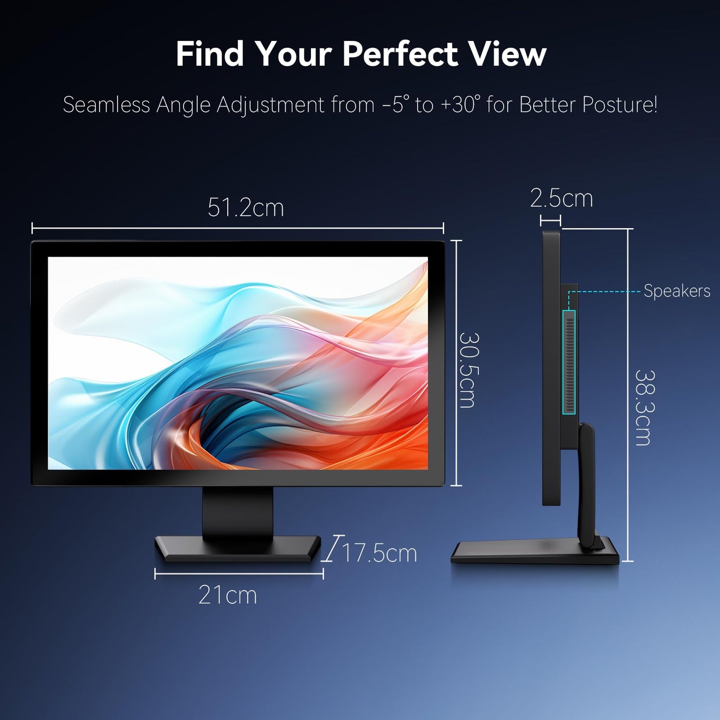 ZFTVNIE Touch Screen Monitor 21.5 Inch FHD 1920x1080P Industrial PC Display, HDMI VGA Touchscreen Computer Monitor for Laptop PS4 Xbox, 75Hz Desktop Touch Display, Black
