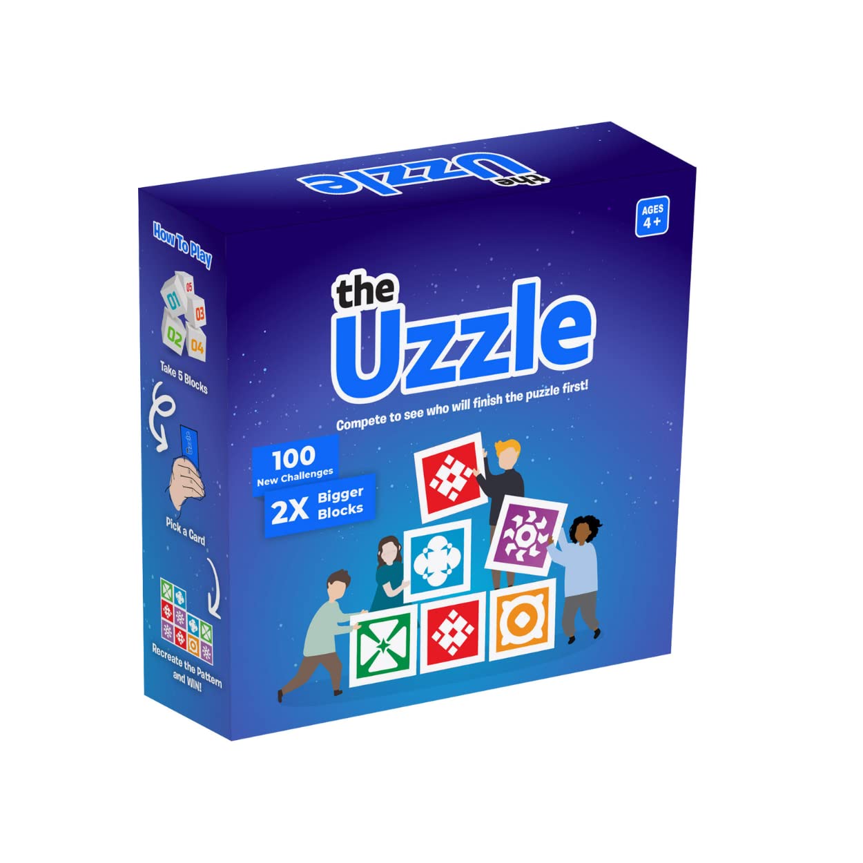 The Uzzle 3.0 Board Game, Family Board Games for Children & Adults, Block Puzzle Games for Ages 4+