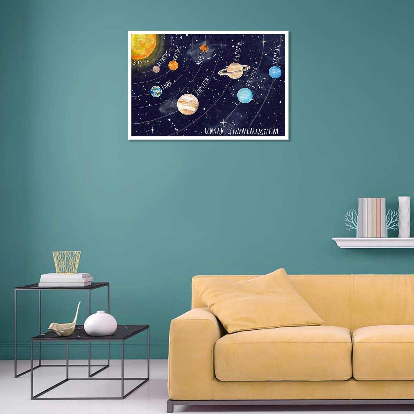 Solar System Educational Planet Poster Universe Infographic Star Life Cycle Astronomy Knowledge Suitable For Living Room Dormitory Bedroom Wall Decoration 16x24in Unframed