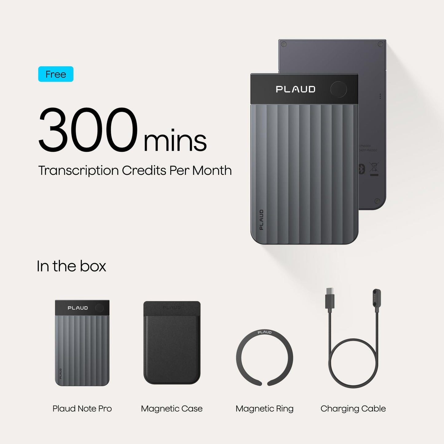 Plaud Note Pro AI Voice Recorder, Transcribe & Summarize with AI Note Taker for Meetings & Calls, Professionals & Teams, Supports 112 Languages, Ultra-Slim, InstantView Display, Case Included, Black