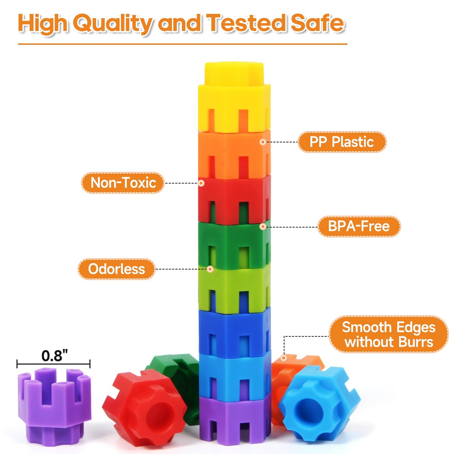 Chichalk Hexagonal Building Blocks 160 Piece, STEM Toys Building Sets Kids Building Toys for 5+ Year Old Boys Girls, Educational Kids Toys Connecting Toys Preschool Classroom Must Haves Birthday Gifts