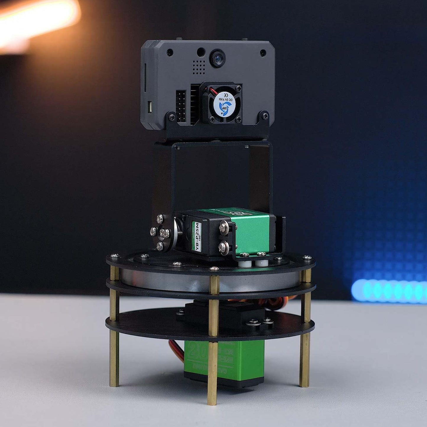 Yahboom K230 AI Development Board 1.6GHz High-Performance chip/2.4-inch Display/Open Source Robot Maker Python, Supports AI Visual Recognition CanMV Sensor (with 2DOF Electric PTZ)