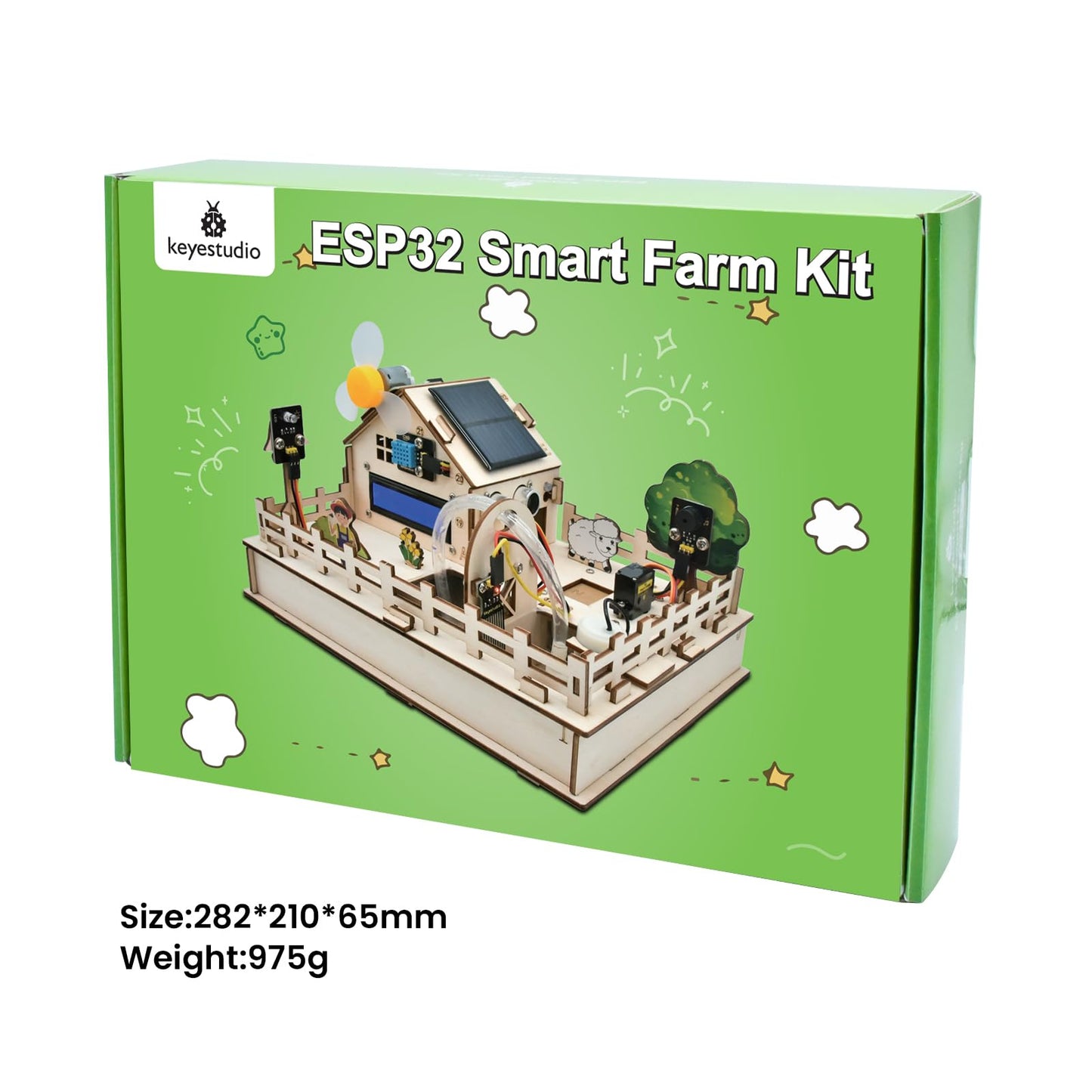 KEYESTUDIO IoT Control Smart Farm Starter Kit for Arduino ESP32,Electronics Programming Kit Compatible with Arduino Scratch Online Tutorials,DIY Sensor Kit STEM Educational Set for Adults Teens 15+