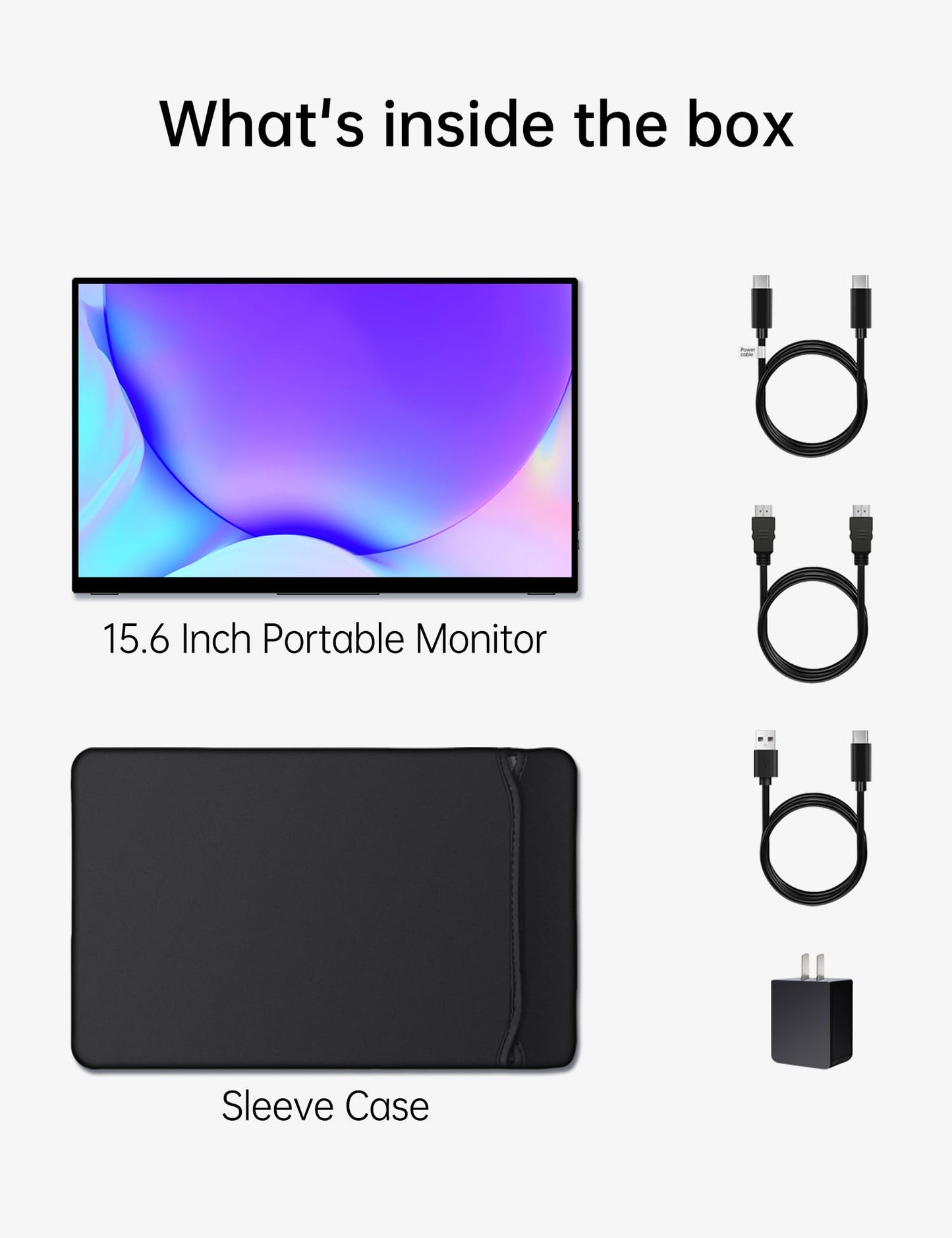 CAPERAVE 15.6'' Portable Monitor Touchscreen, FHD IPS Touch Screen with Tempered Glass, Travel Monitor with Kickstand & Speaker, HDMI USB C External Monitors for Mac Laptop Phone Computer