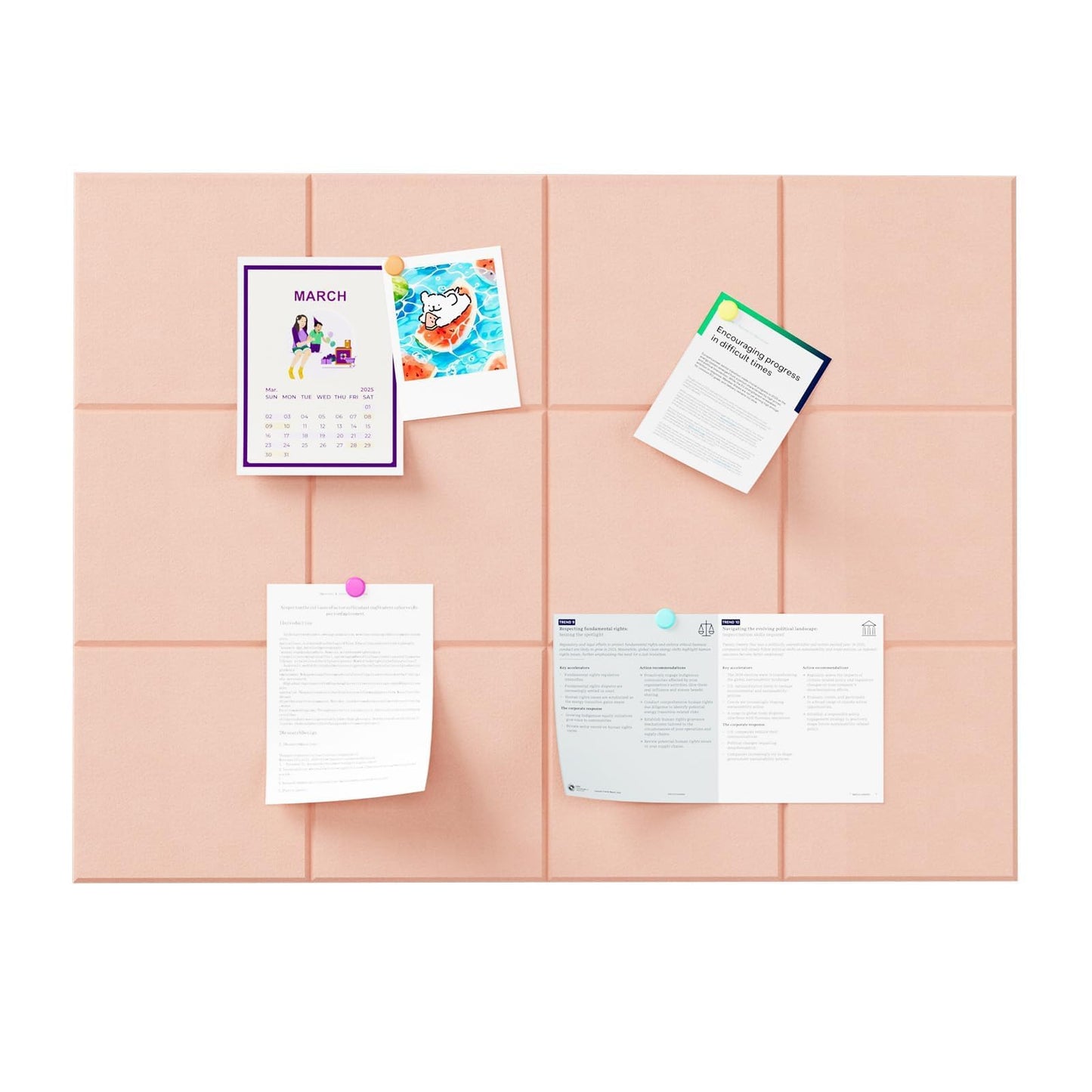Baysola Felt Bulletin Board Panels 48 x 36 Inch Self Adhesive Wall Tiles Cork Board Alternative for Office Classroom Photos Notes 12 Pack