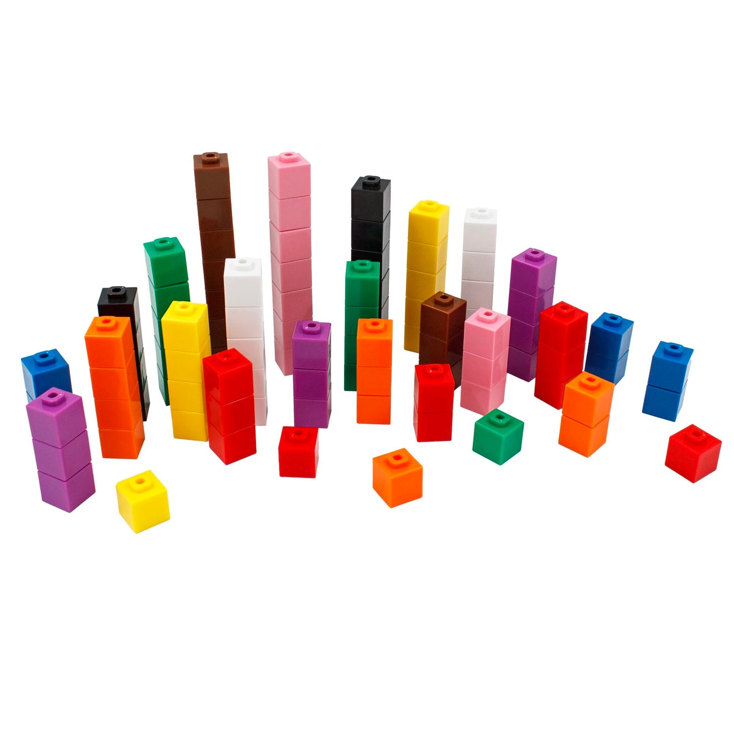 Junior Learning: 100 Mathcubes - Pack of 100 Multi-Colored Cubes, Build & Learn, Hands-On Math Learning & Development, Kids Ages 4+