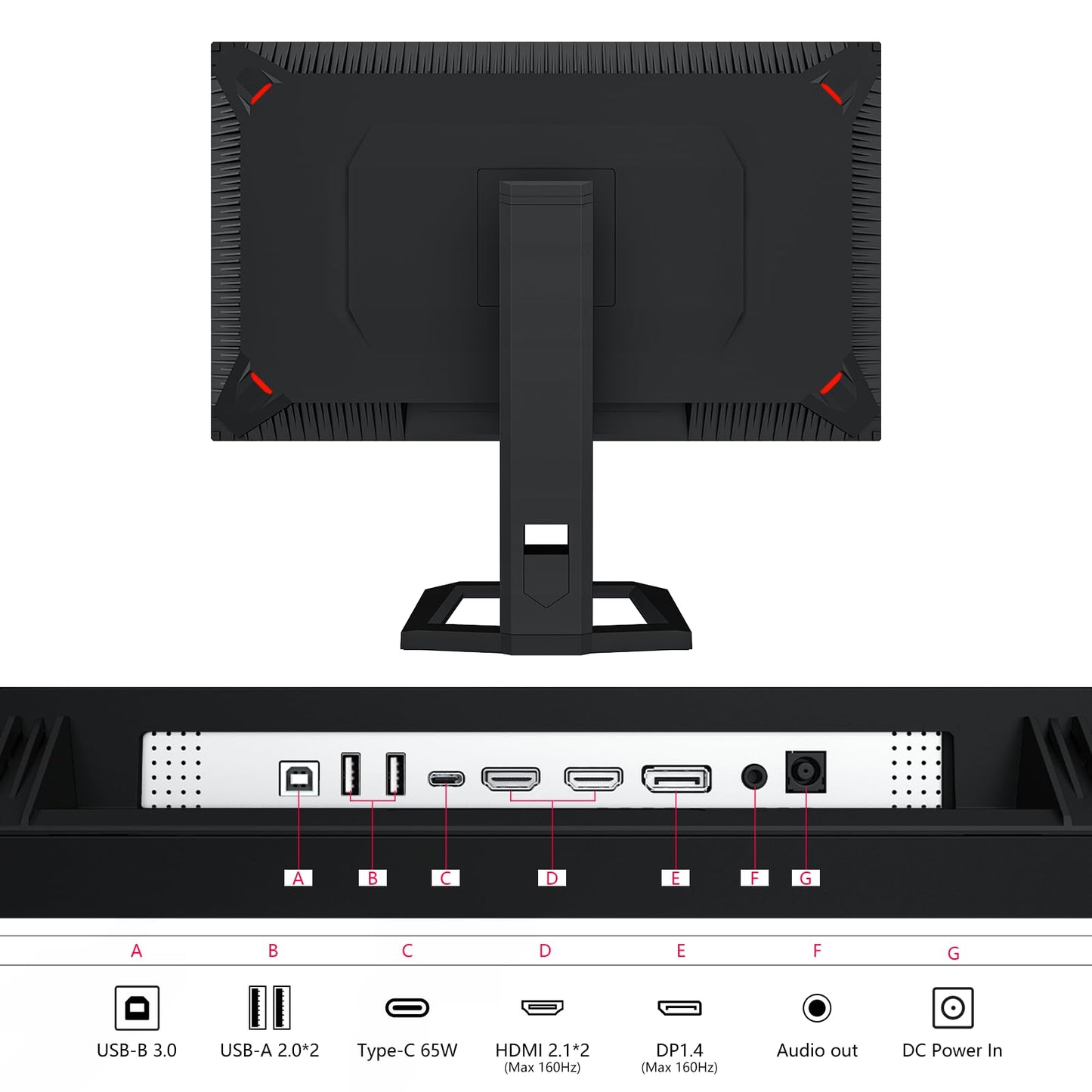 INNOCN 32" Mini LED 4K 160Hz 3840 x 2160P HDR1000 Monitor 1ms IPS HDMI 2.1, 99% DCI-P3, USB Type-C Connectivity, Height Adjustable Stand - Black (2026)
