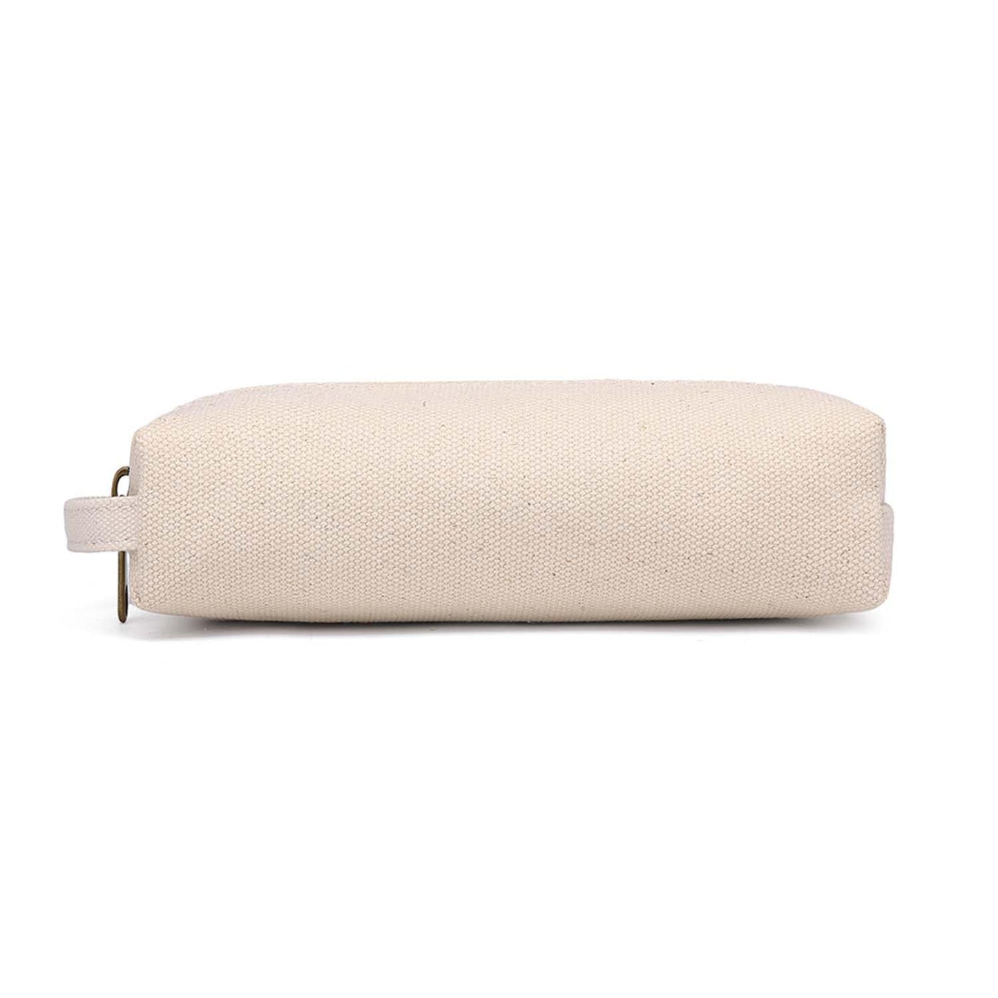 YONBEN Pencil Case Soft Cotton Canvas Pencil Pouch Bag for Easy Carry Stylish and Durable for Pens and Pencils (Beige)
