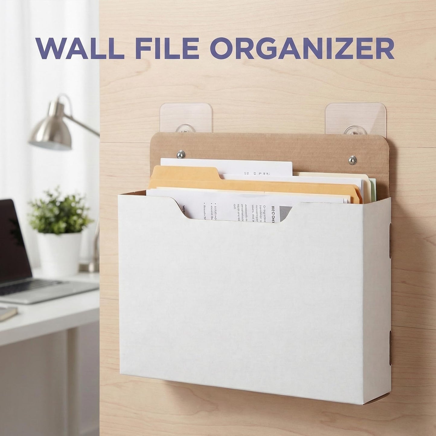 AXYCXIN 12 Pack Wall Mount File Holder, Mail File Organizer, Mail Paper Orgnization Hanging File Holder for Office, School, Storage Organization