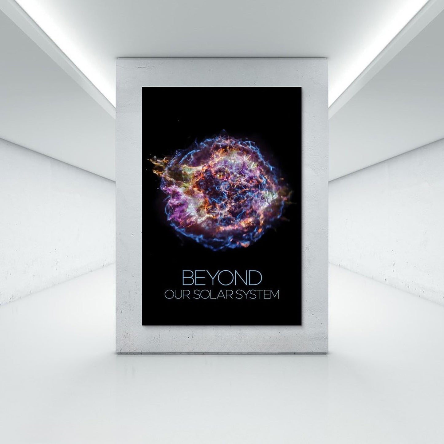XIAOLOUTINYU Supernova Remnant Canvas Wall Art 16x24 Inch Unframed – Deep Space Nebula Astronomy Poster, Universe Science Decor for Classroom, Bedroom, Home Office, Space Gift