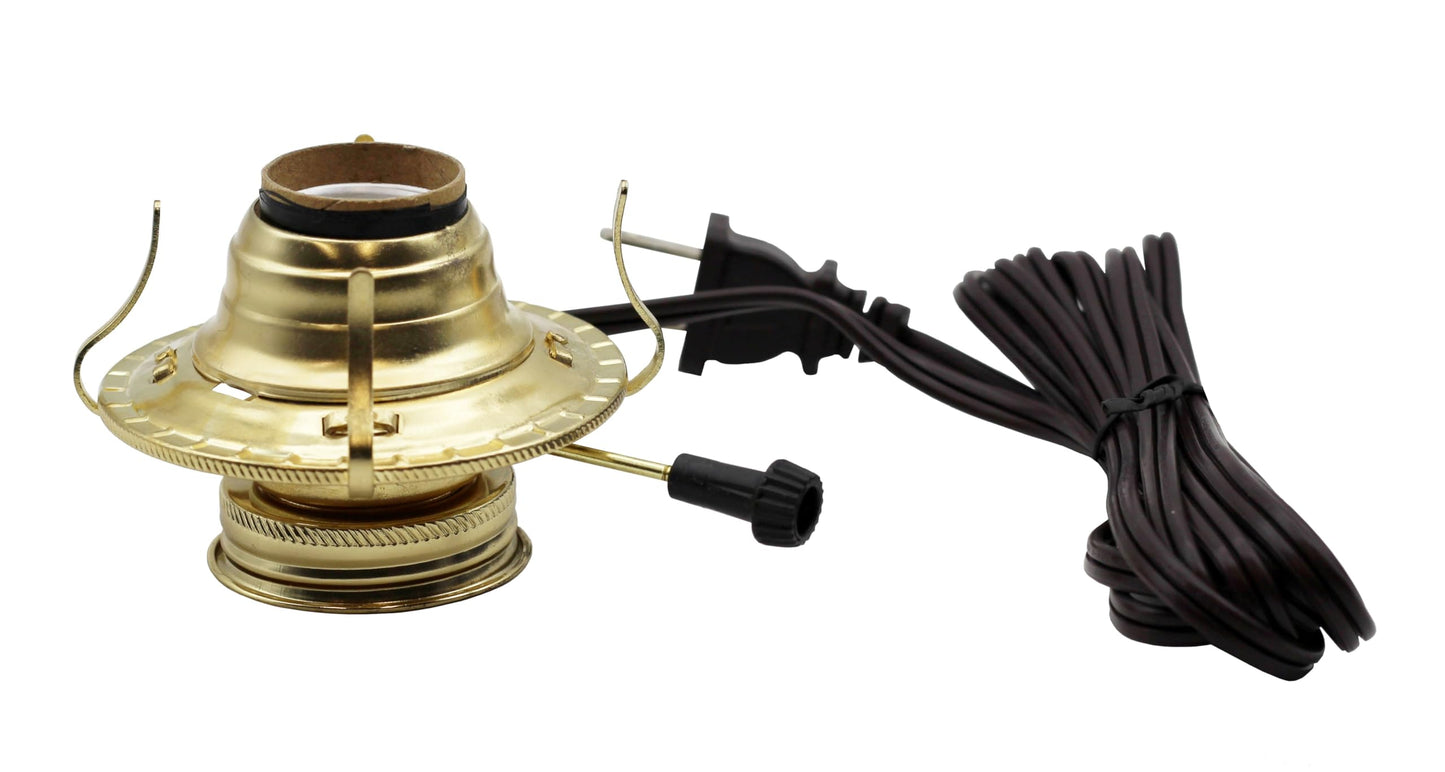 Creative Hobbies Electric Oil Lamp Burner DIY Conversion Kit M999E, Pre-Wired, Gold
