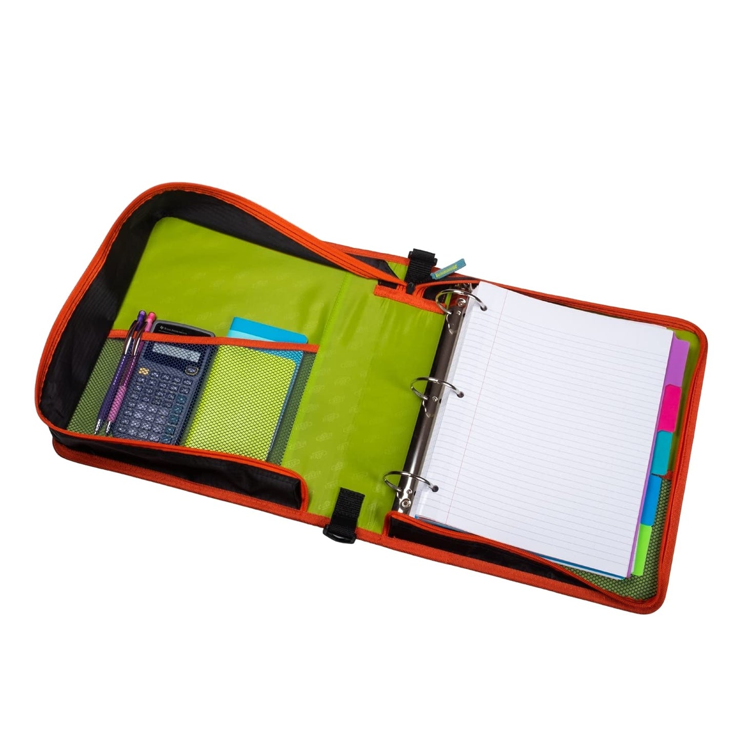 Case-it Monster Eye 2" O Zipper Binder w/Removable 5 Tab Expanding File, Navy Blue (M-276-ME Navy Blue)