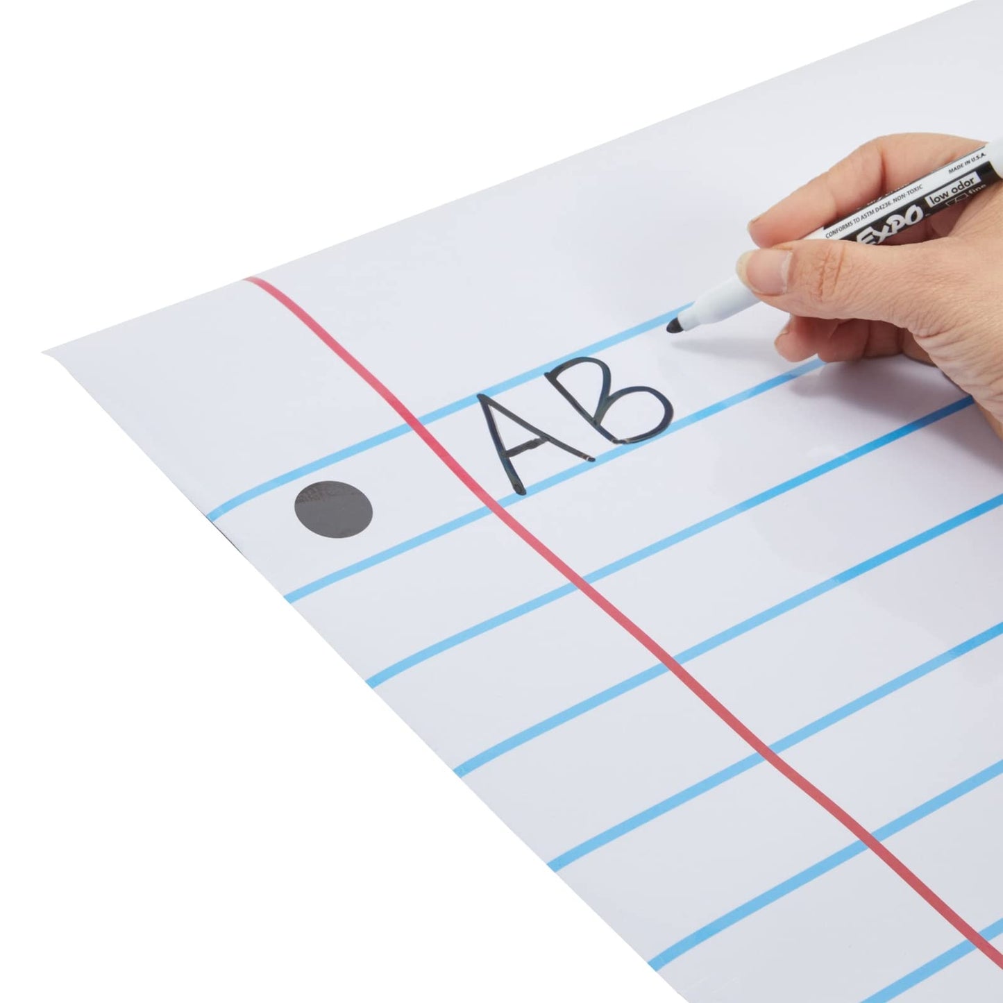 Bright Creations Magnetic Whiteboard Accessories Dry Erase Lined Notebook Paper - 17 x 22 in, Pack of 2, White, Vertical - Bulletin Board Paper