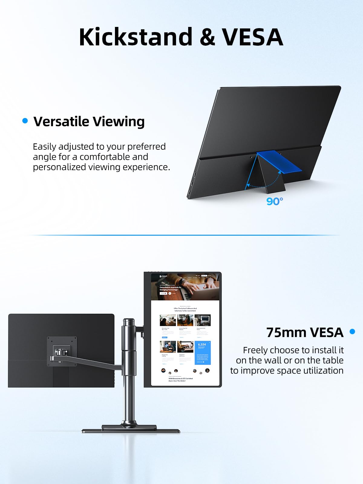 UPERFECT Touchscreen OLED Portable Monitor 14", 3K 2880x1800 | 120Hz | 0.1ms Portable Gaming Monitor, 500 Nits |120% DCI-P3 | 500000:1 | Ultra-Slim Design for Laptop Mini PC Phone Game Consoles