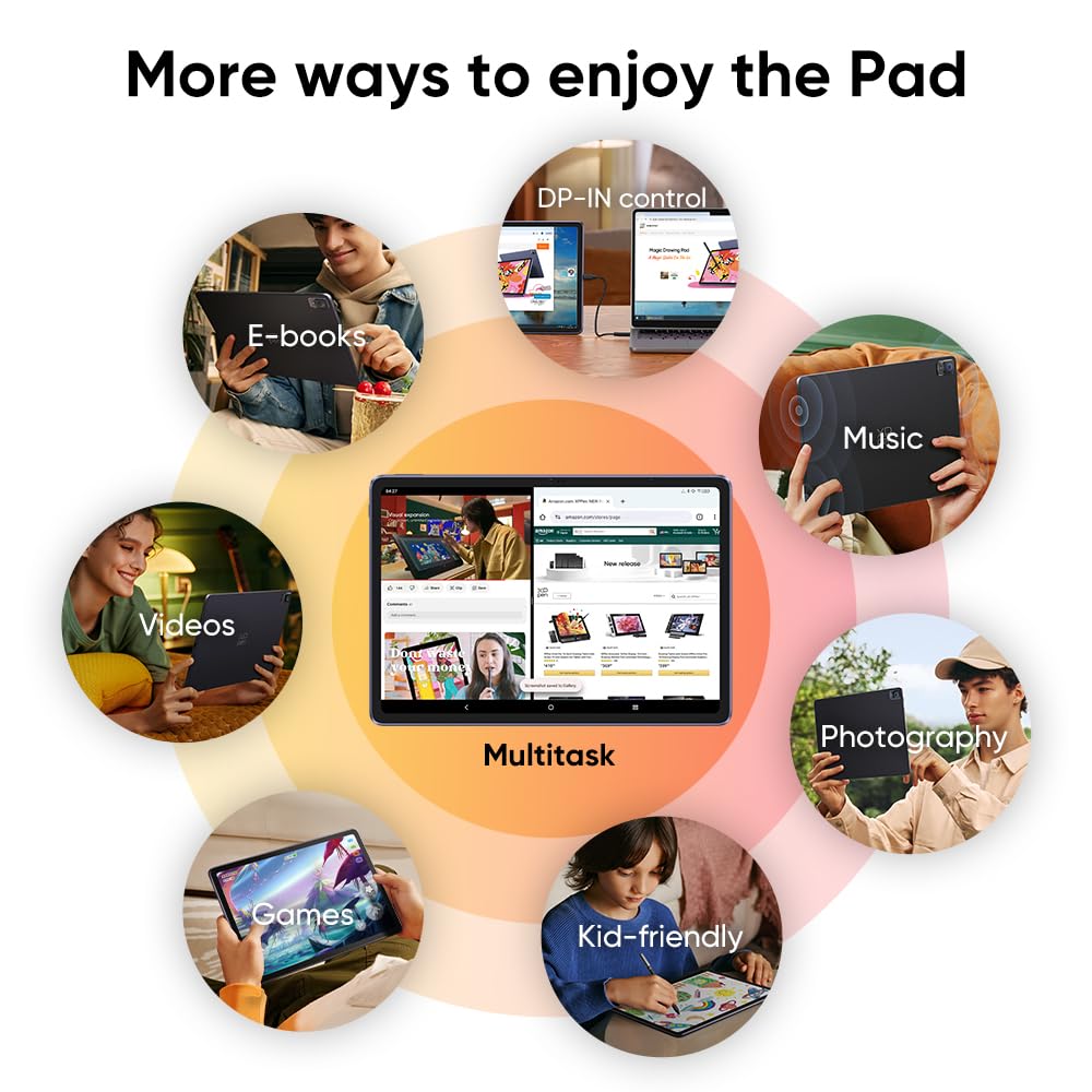 XPPen Magic Drawing Pad 12.2 Inch Standalone Drawing Tablet No Computer Needed with 16384 Pressure Levels X3 Pro Slim Stylus Tilt Support Paper-Like Screen 8GB + 256GB for Digital Drawing Artists
