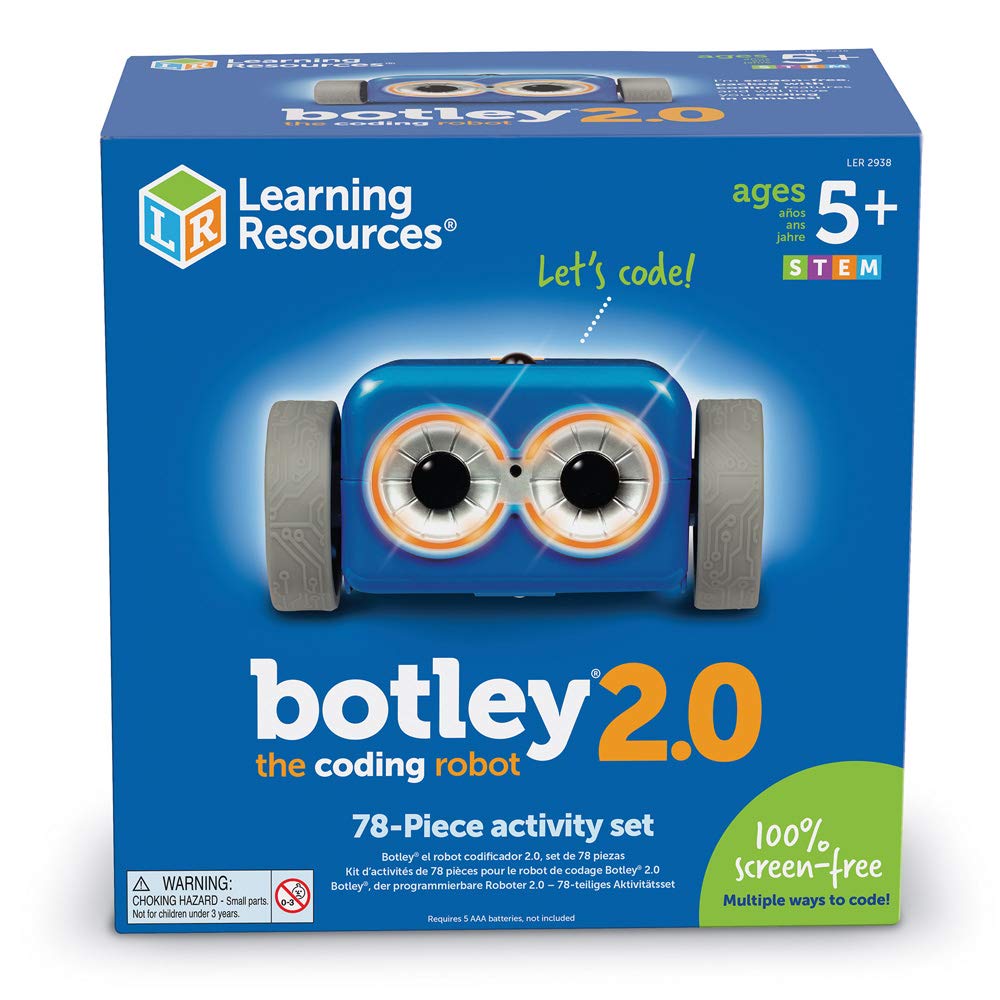 Learning Resources Botley The Coding Robot 2.0 Activity Set - 78 Pieces, Ages 5+, Coding Robot for Kids, STEM Toys for Kids, Early Programming and Coding Games for Kids