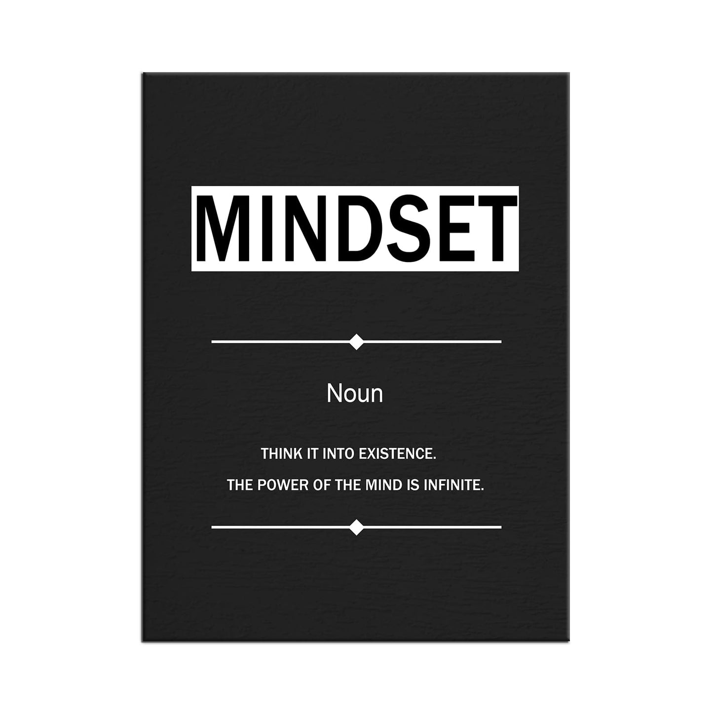 YSPCSUN Inspirational Wall Art for Office Decor Mindset Quotes Canvas Prints Framed Motivational Posters Positive Affirmations Artwork for Gym Men Bedroom Living Room 24x18 Inch