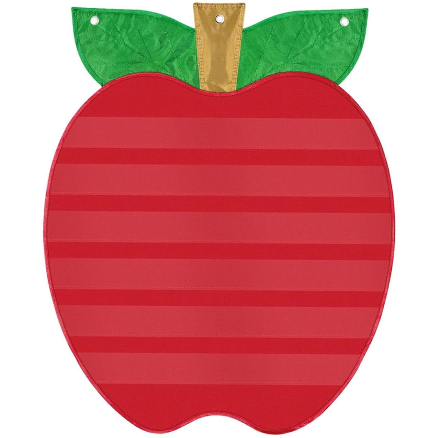 Large Pocket Chart for Classroom, 27 ½"x 33 ⅞" Apple Shaped Hanging Pocket Charts for Kids, Back to School Supplies for Teacher, Pocket Charts with 6 Sentence Strips Holder (Red)