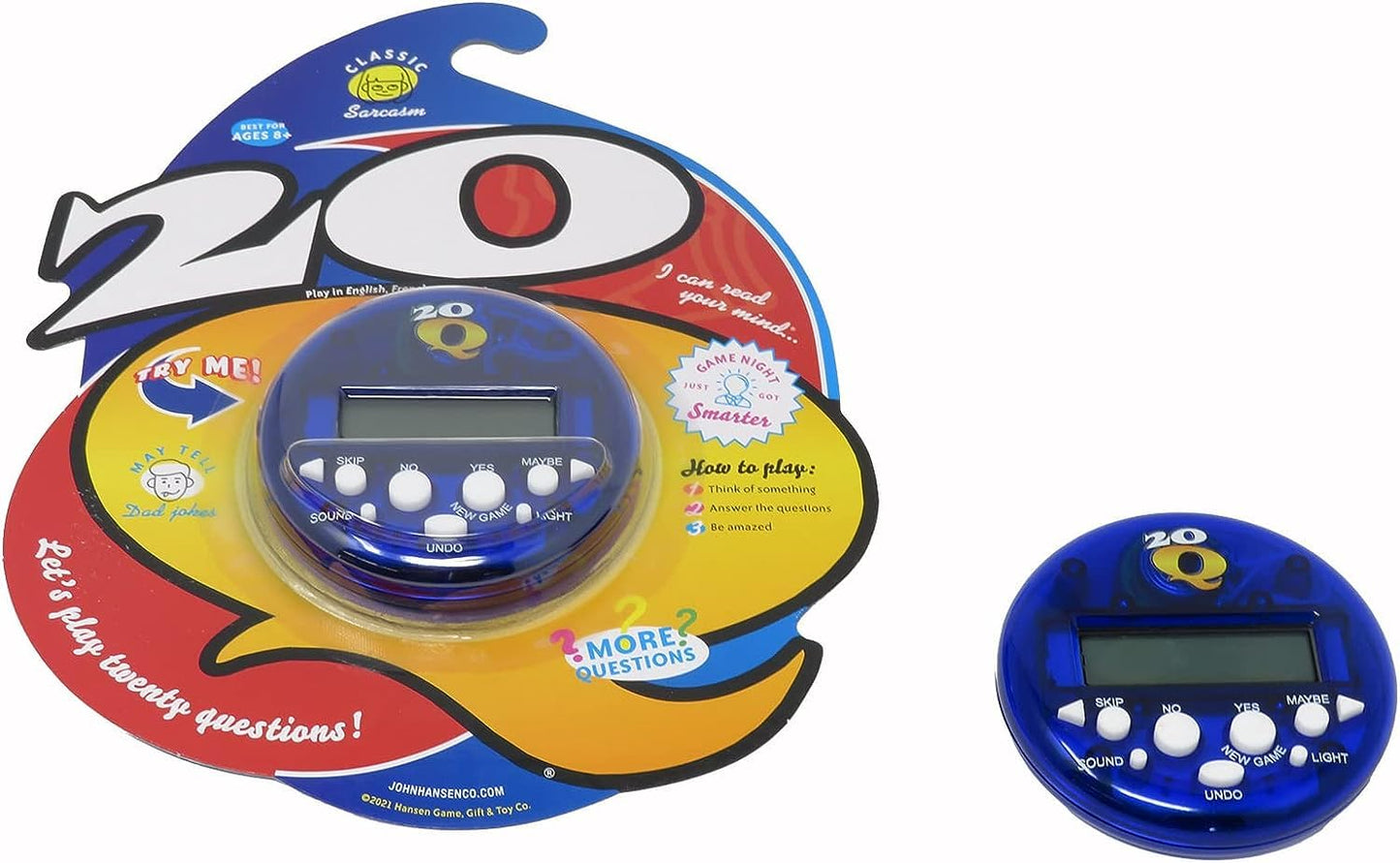 John N. Hansen 20Q Classic Electronic Guessing Game New and Improved with 3 Language Options and Thousands of Outcomes