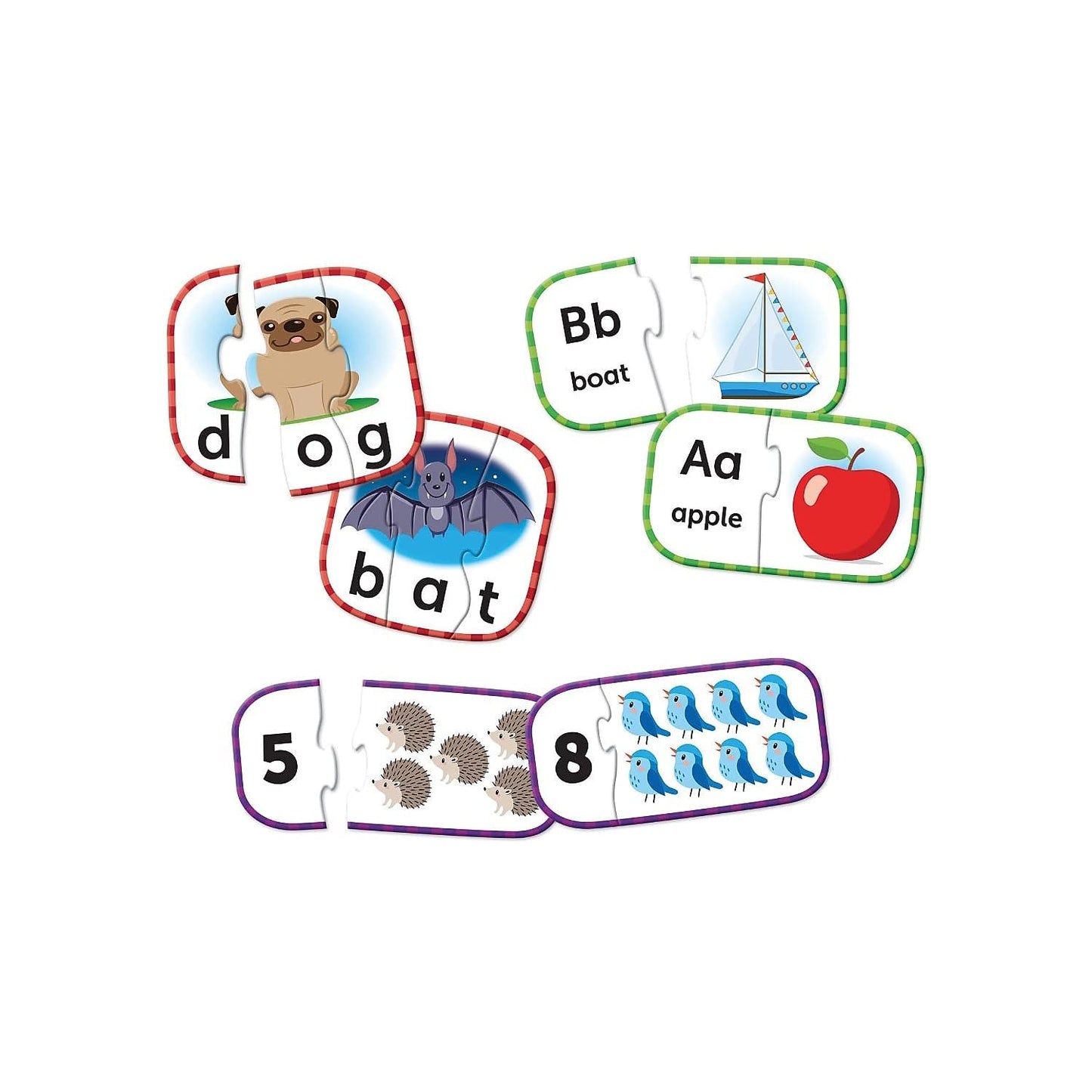 Learning Resources Preschool Puzzle Cards, ABCs, Counting & 3-Letter Words, Ages 3+