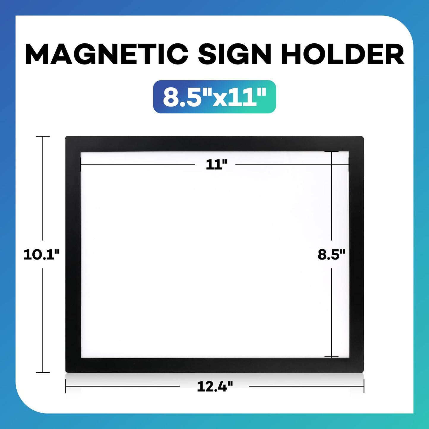 YixangDD 20 Pack Magnetic Sign Holder 8.5 x 11, Self-Adhesive Magnetic Wall Mount Sign Holder, Magnetic Document Holder for Wall Window Office Poster Store