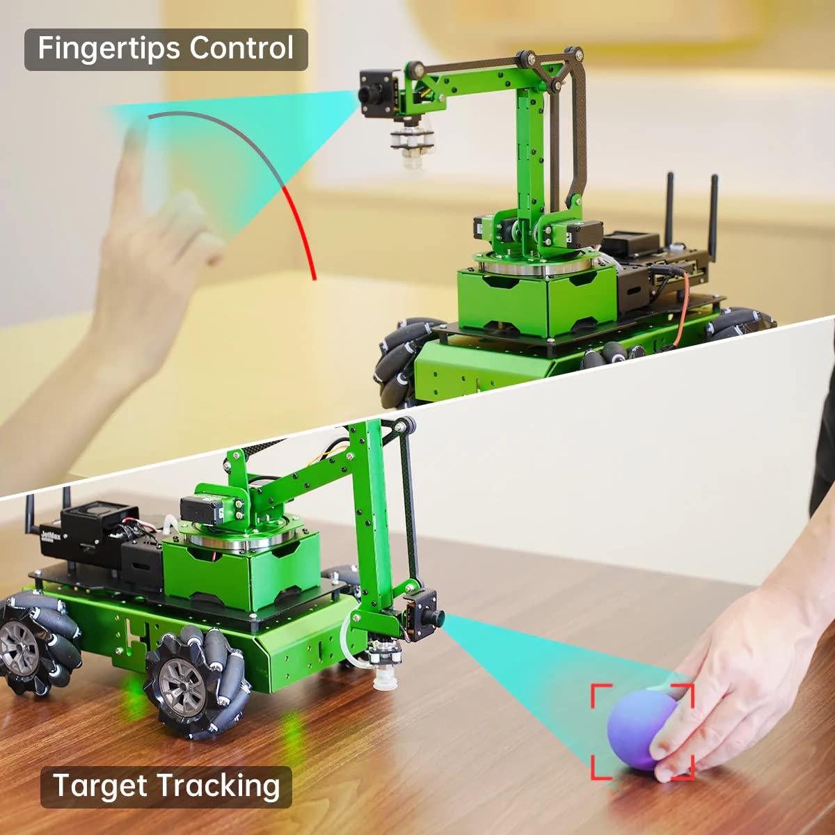 HIWONDER JetMax Pro AI Vision Robot Am Jetson Nano Robot Mecanum Wheel Kit ROS Open Source with Detailed tutorials and Source Codes