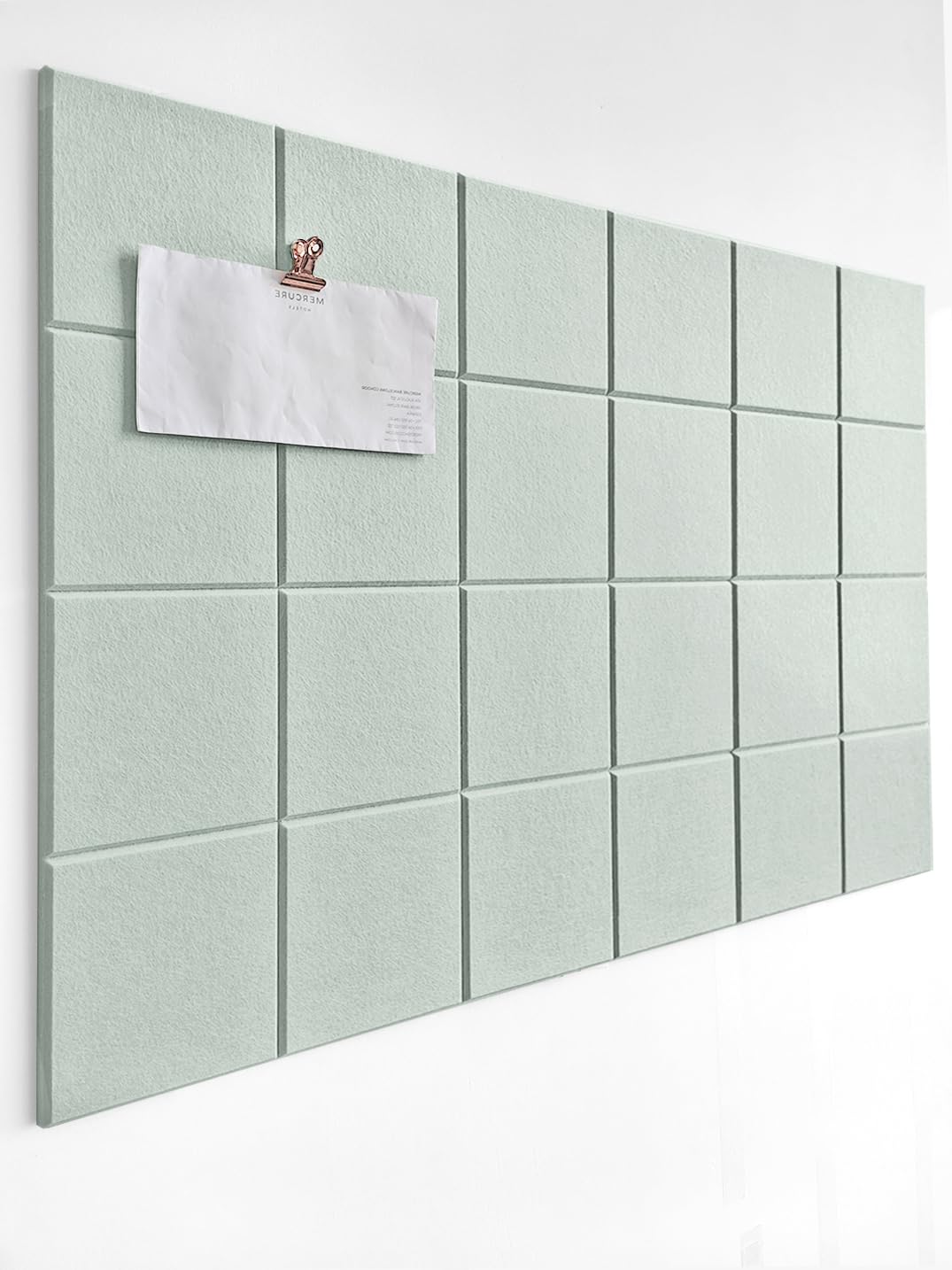 DECORITA Felt Bulletin Board- Cork Board Tiles Alternative - 6 Pack Square Felt Wall Tiles with Safe Removable Adhesive Tabs -