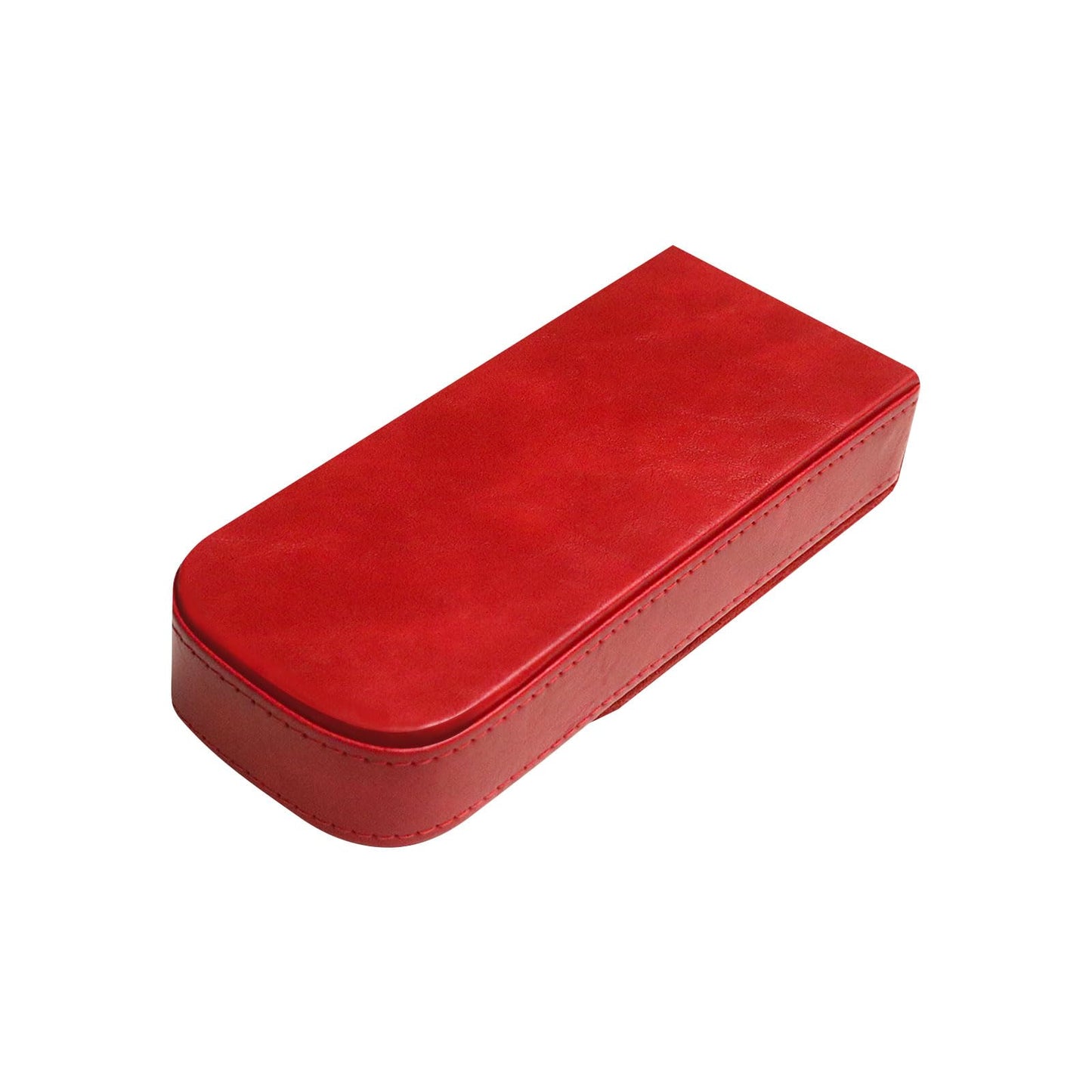 MIVLXLX PU Leather Triple Pen Case Pencil Pouch Holder for Three Fountain Ballpoint Rollerball Pens and Pencils Gift Choice for Man/Woman/Office (red)