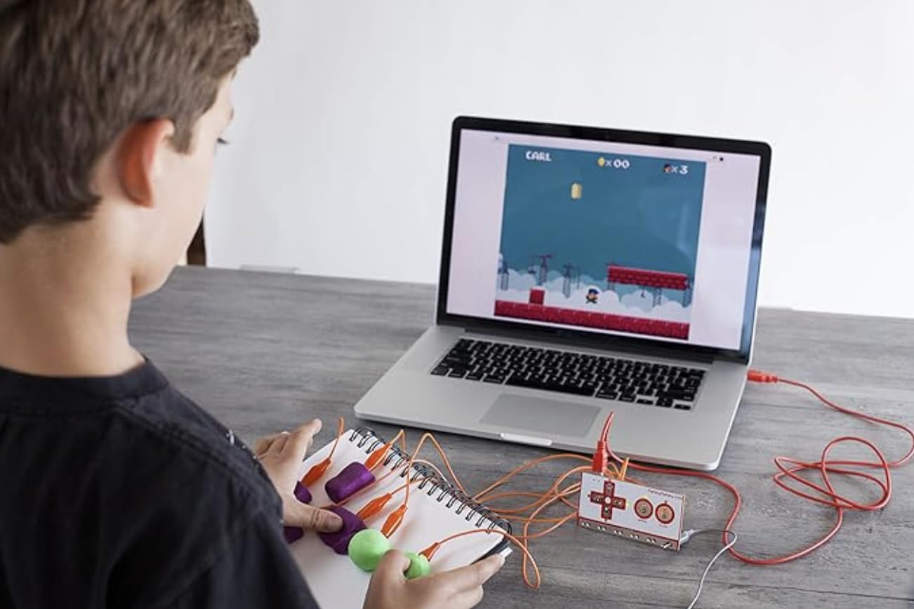 Makey Makey STEM Kit from Joylabz, Educational Science Kits, 1000s of Engineering and Computer Coding Activities, Hands-on Technology Learning Fun, Engineering Kits for Kids, STEM Kits