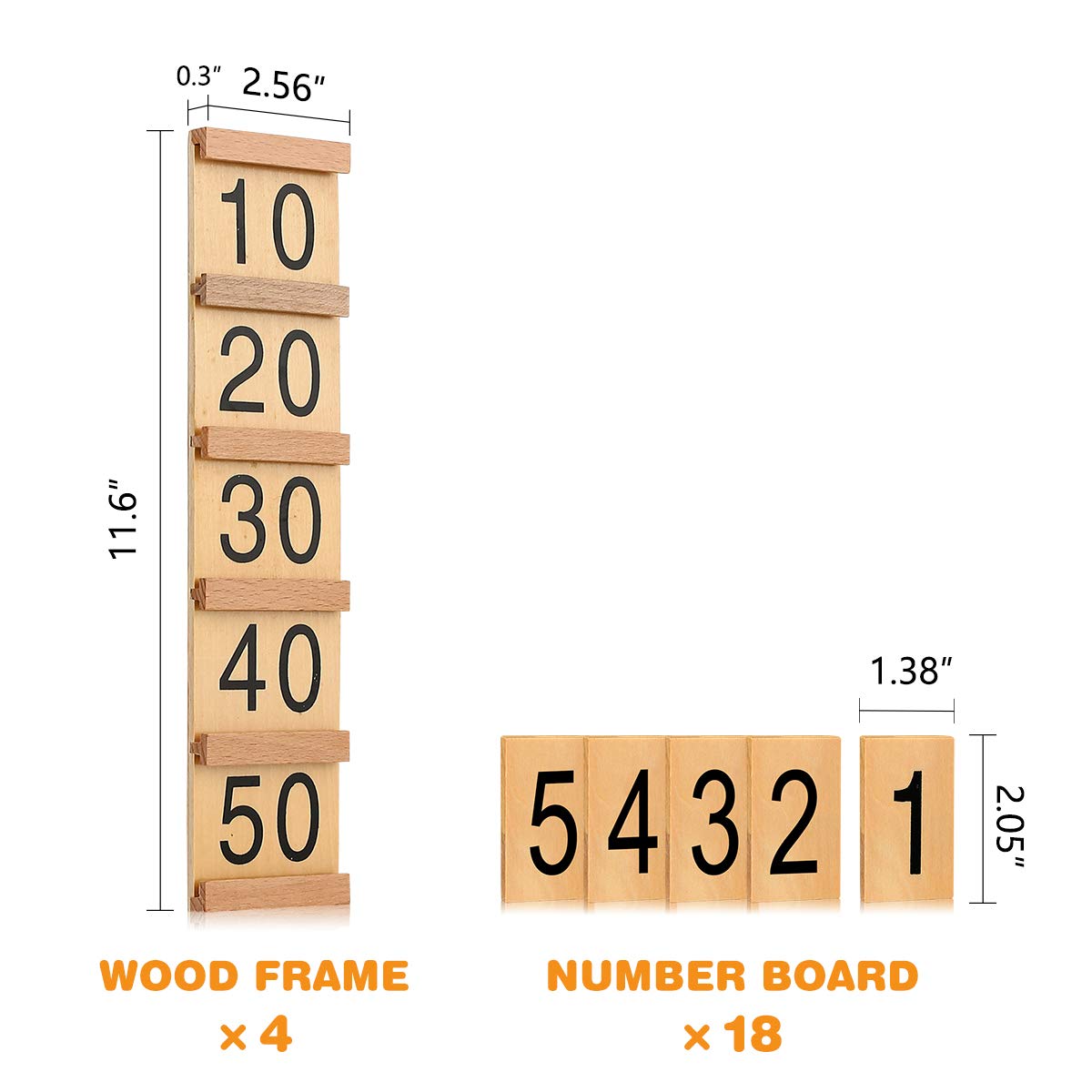 Montessori Math Material Teen & Ten Boards Educational Toy for Age 3-6 Family Version Teaching Aids