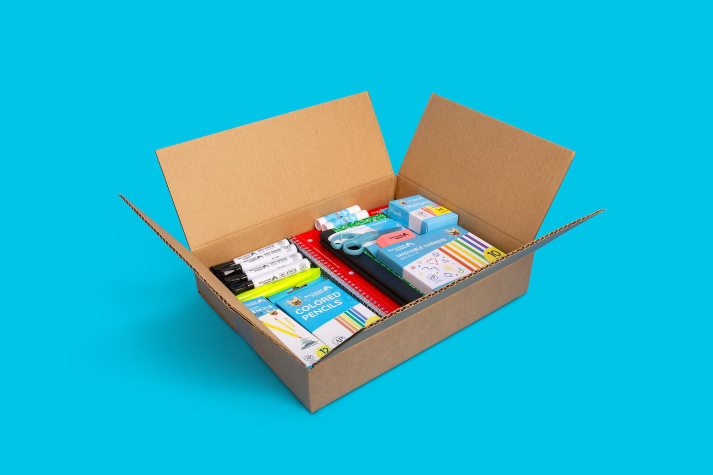 Blue Summit Mega Kindergarten and 1st Grade School Supplies Kit, School Supplies for Kindergarten for Boys and Girls, Mega Bulk Box with 71 Pieces