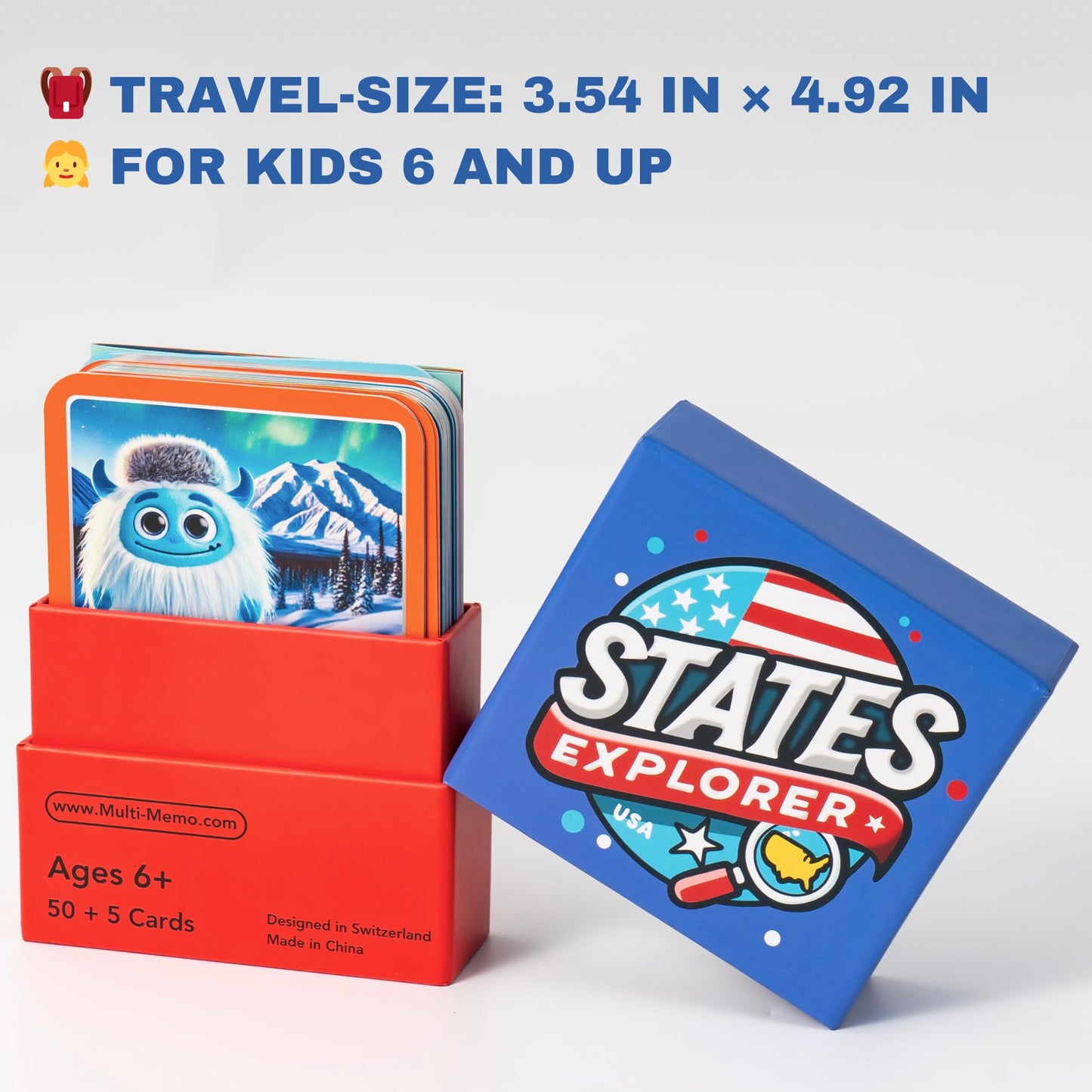 States Explorer β USA State Flashcards for Kids Ages 6+ | 50 United States Cards with Fun Facts, Capitals, Maps & Characters | Educational Geography Game | Perfect for Homeschool, Classroom & Travel