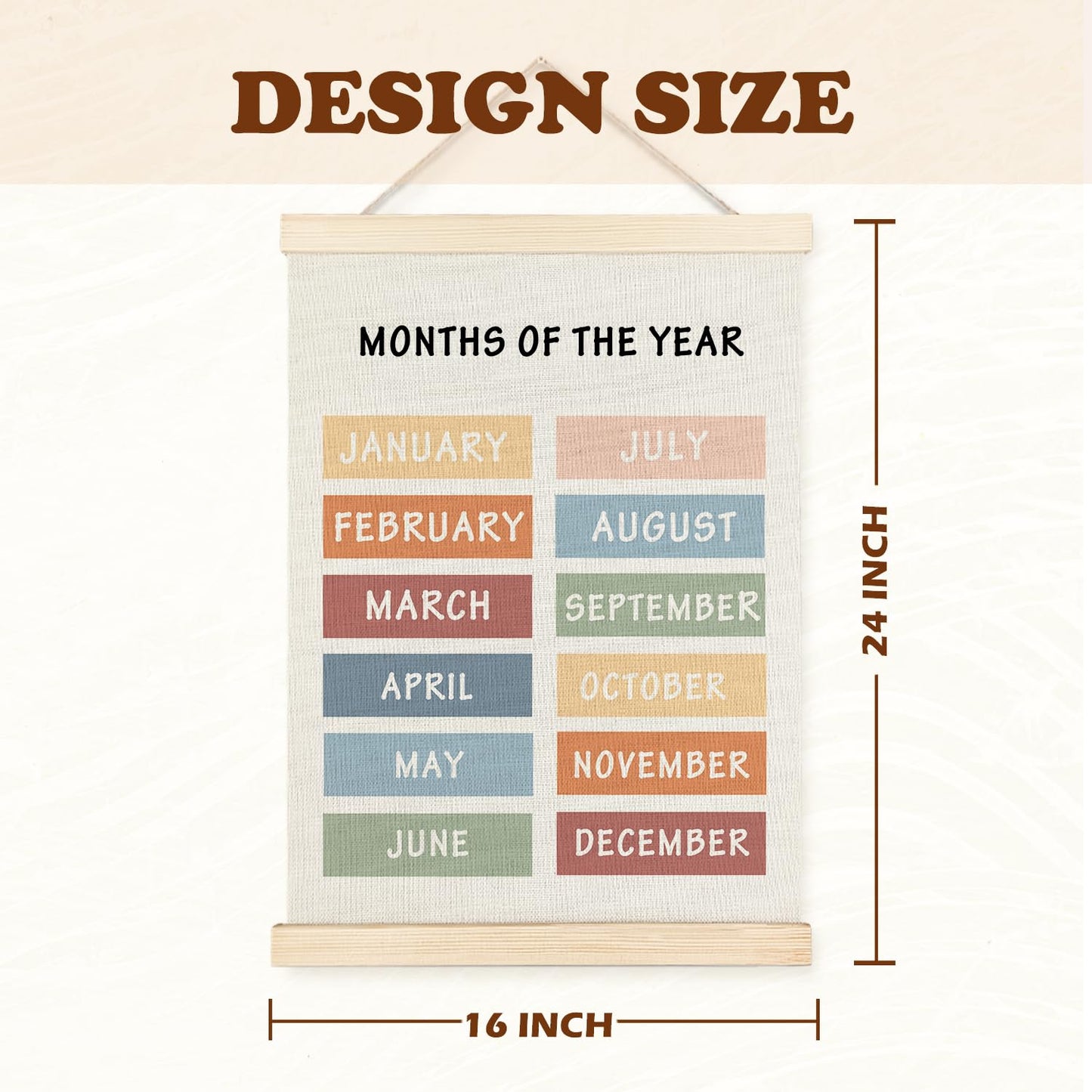 Supwhd Days of the Week Posters for Classroom, Days of the Week Learning Posters Wall Decor for Nursery Kids Room Playroom Classroom Preschool, Days of the Week Poster Hanger Frame, 16x24