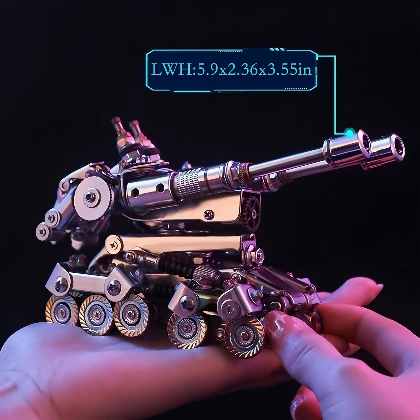ZUNPINSPACE 3D Metal Puzzle for Adults,Tank Puzzle Building Set,3D Metal Model Kit, Brain Teaser Puzzles DIY Assembling for Stress Relief - High end Men's Gift