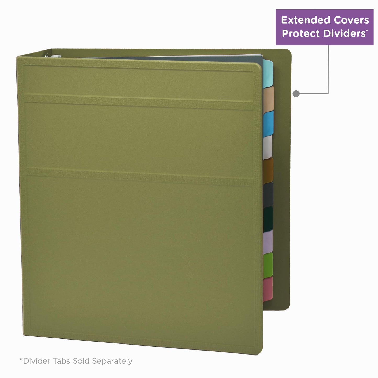 Carstens 2-Inch Heavy Duty 3-Ring Binder - Side Opening, Sage, Durable Plastic, Precision No-Gap Rings, Waterproof Covers, No Pockets, Holds 300 Letter-Sized Sheets, BPA-Free, Made in USA (5826-3R)