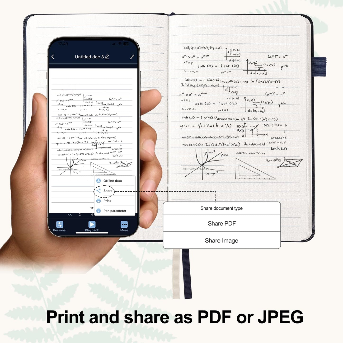 Yuan Smart Digital Notebook with Pen, Smart Pen for Note Taking Real-Time Sync-to-Digital, Smart Writing for Meeting Class Creation, Digitizing, Store, and Share Handwritten Notes via App(iOS/Android)
